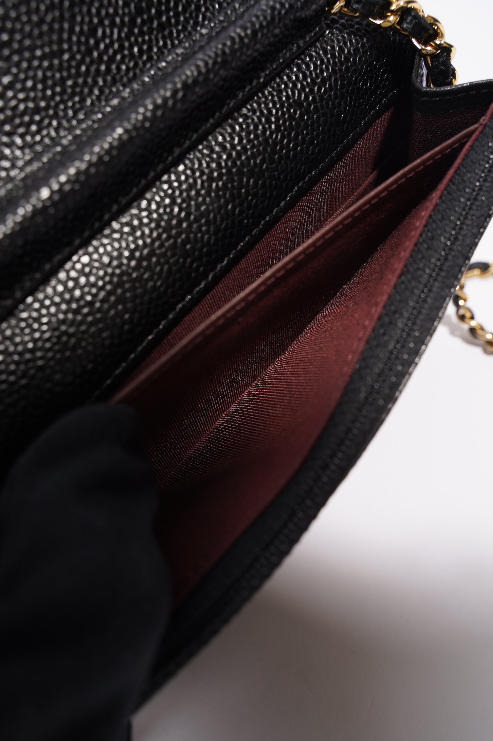 Chanel Womens Wallet On Chain Black Caviar