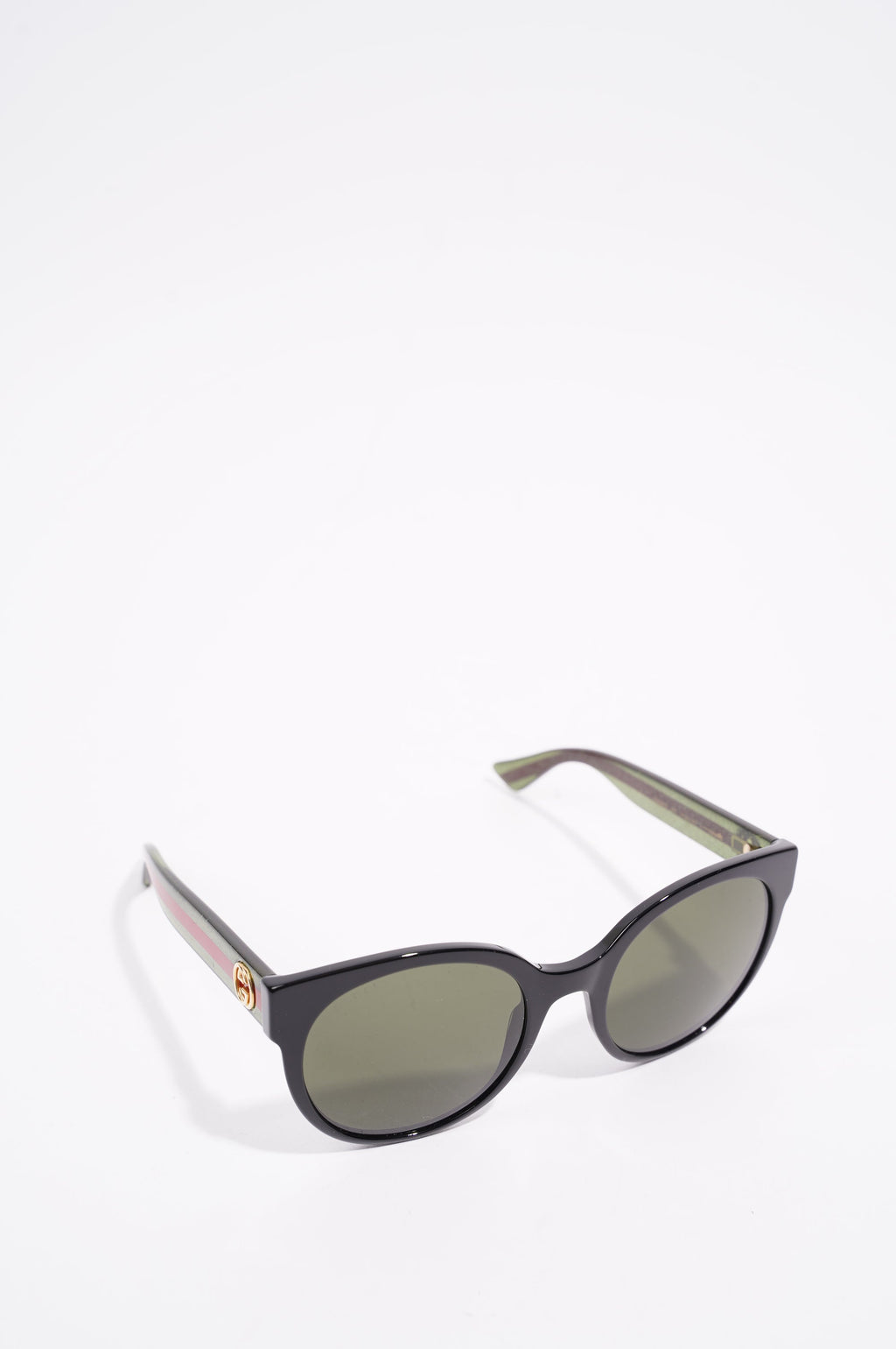 Gucci Womens GG0035S Sunglasses Black / Green / Red 140