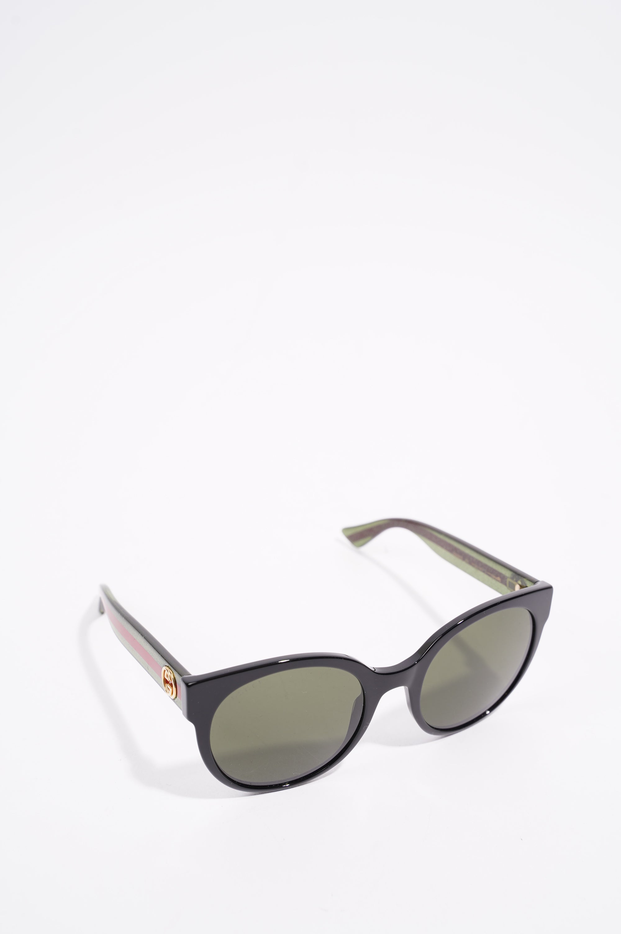 Gucci Womens GG0035S Sunglasses Black / Green / Red 140