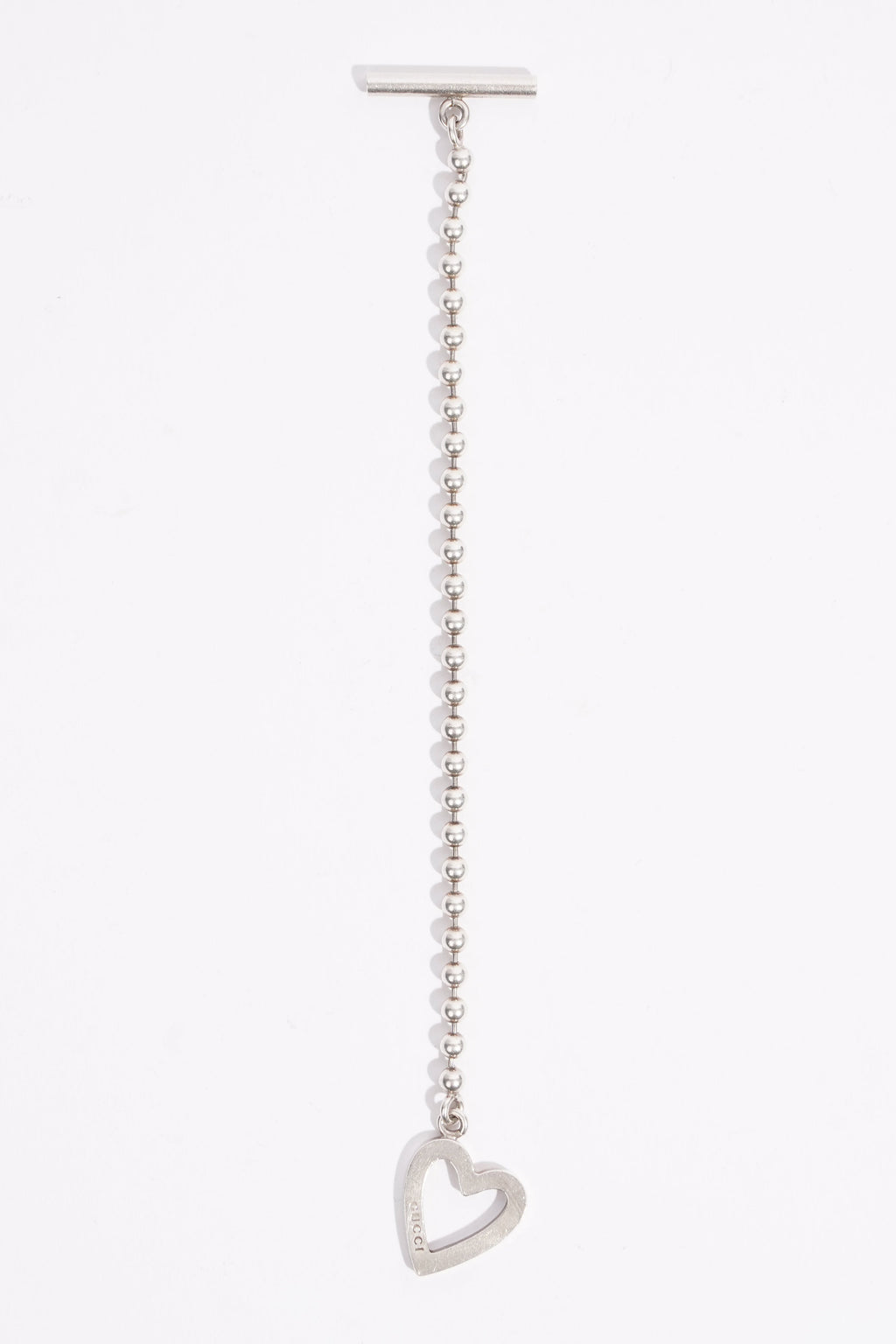 Gucci Womens Love Heart Bracelet Silver 15