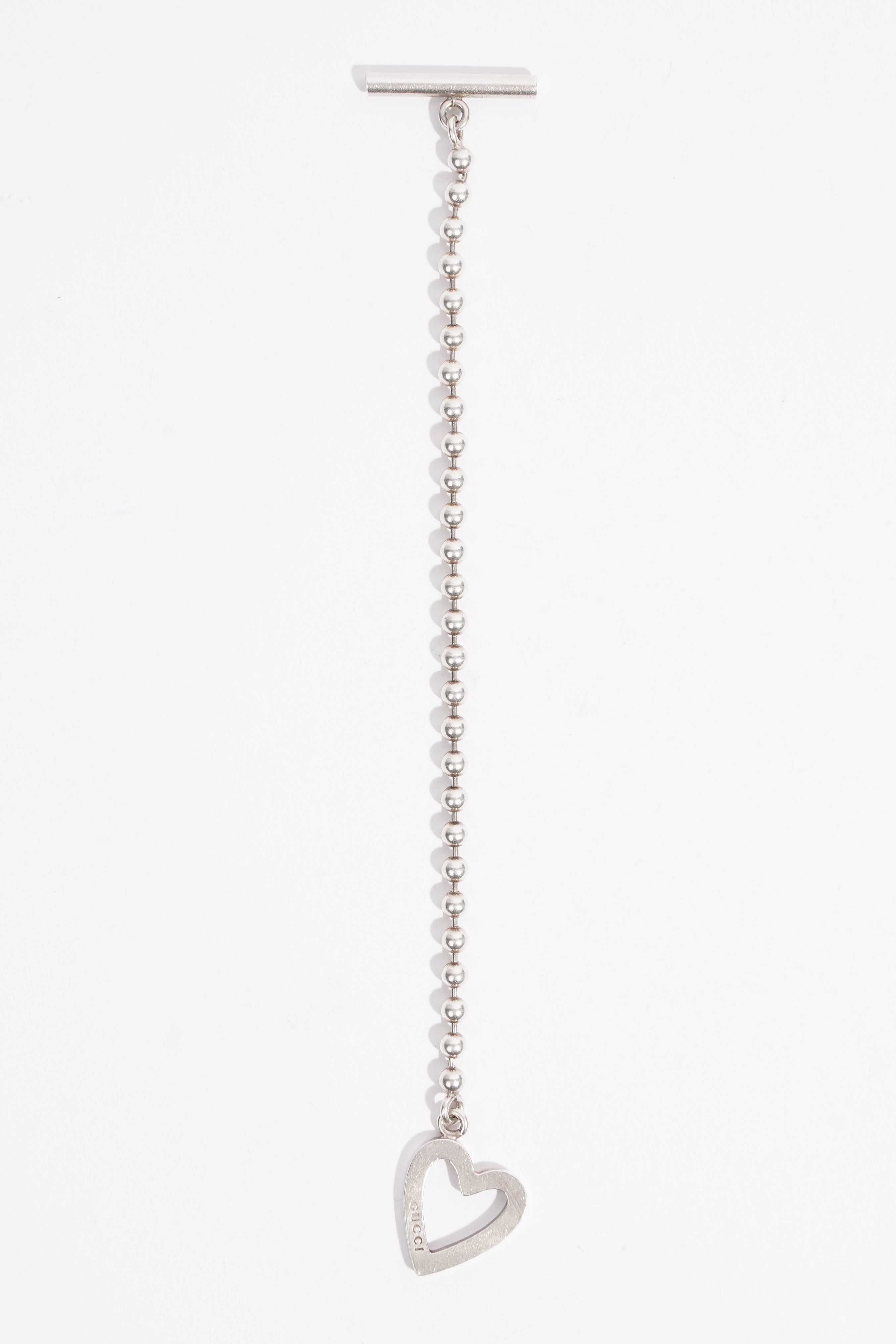 Gucci Womens Love Heart Bracelet Silver 15