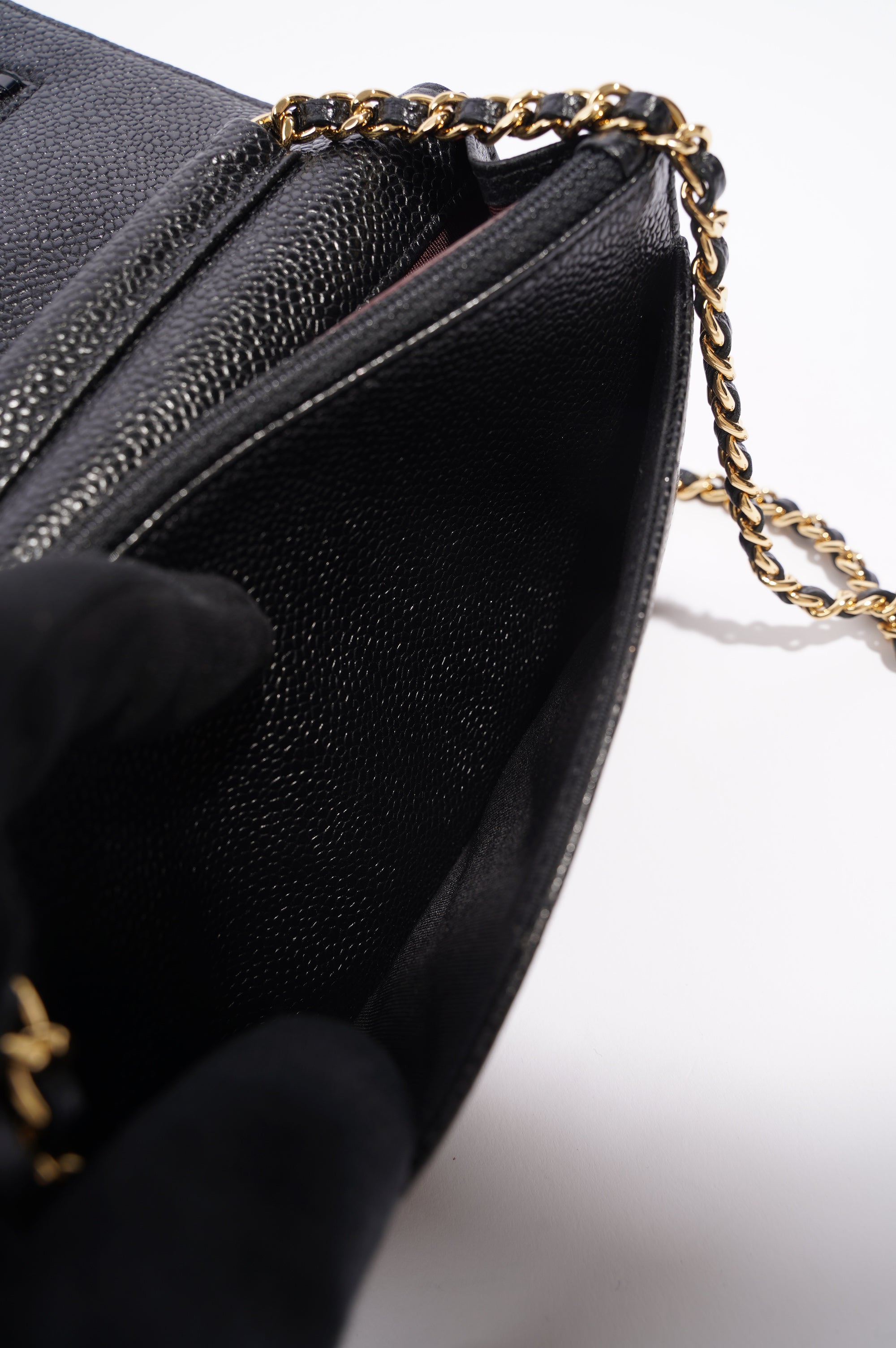 Chanel Womens Wallet On Chain Black Caviar