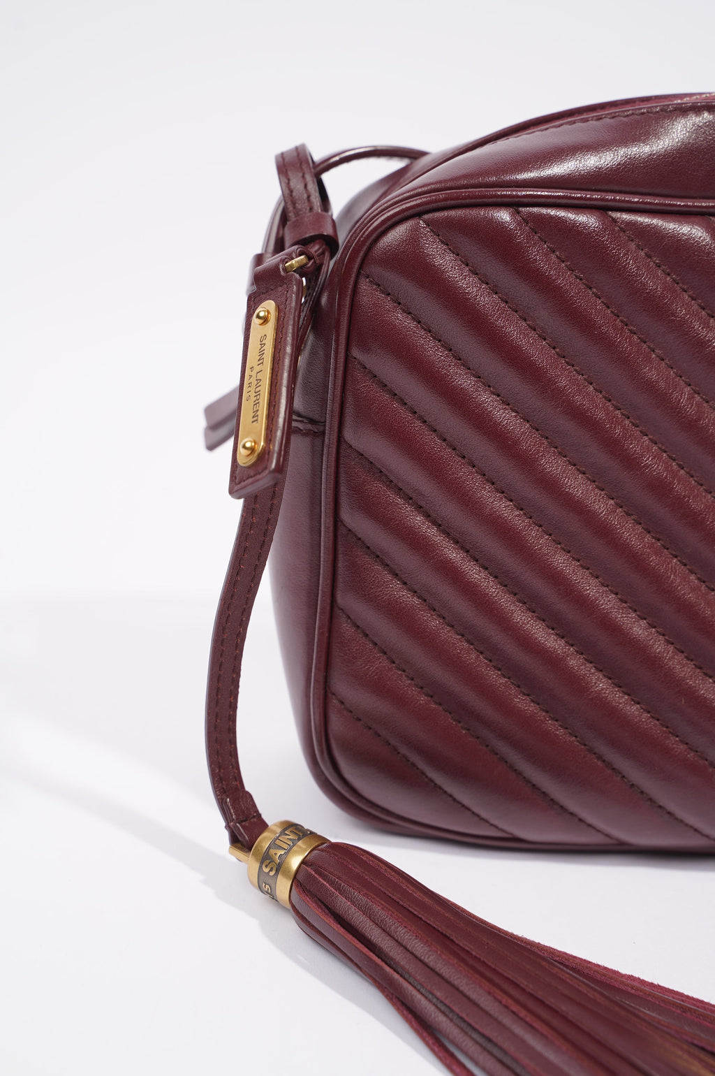 Saint Laurent Womens Lou Camera Bag Burgundy