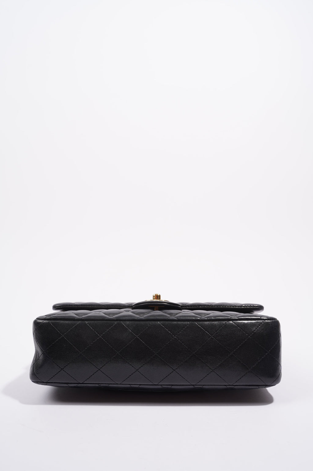 Chanel Womens Classic Lambskin Flap Black Medium