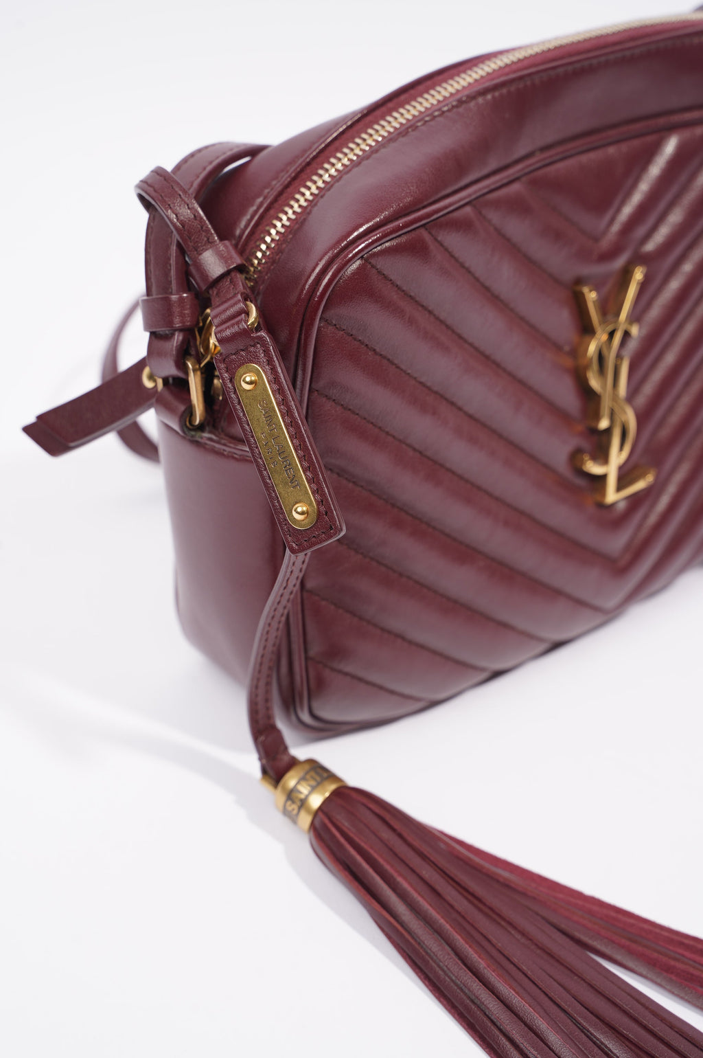 Saint Laurent Womens Lou Camera Bag Burgundy