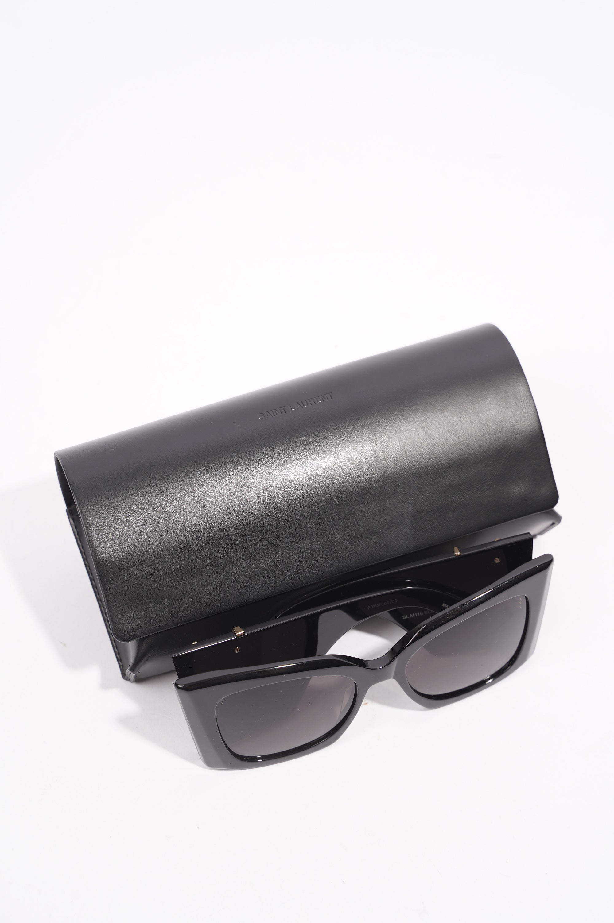 Saint Laurent Womens Blaze Sunglasses Black Acetate 135