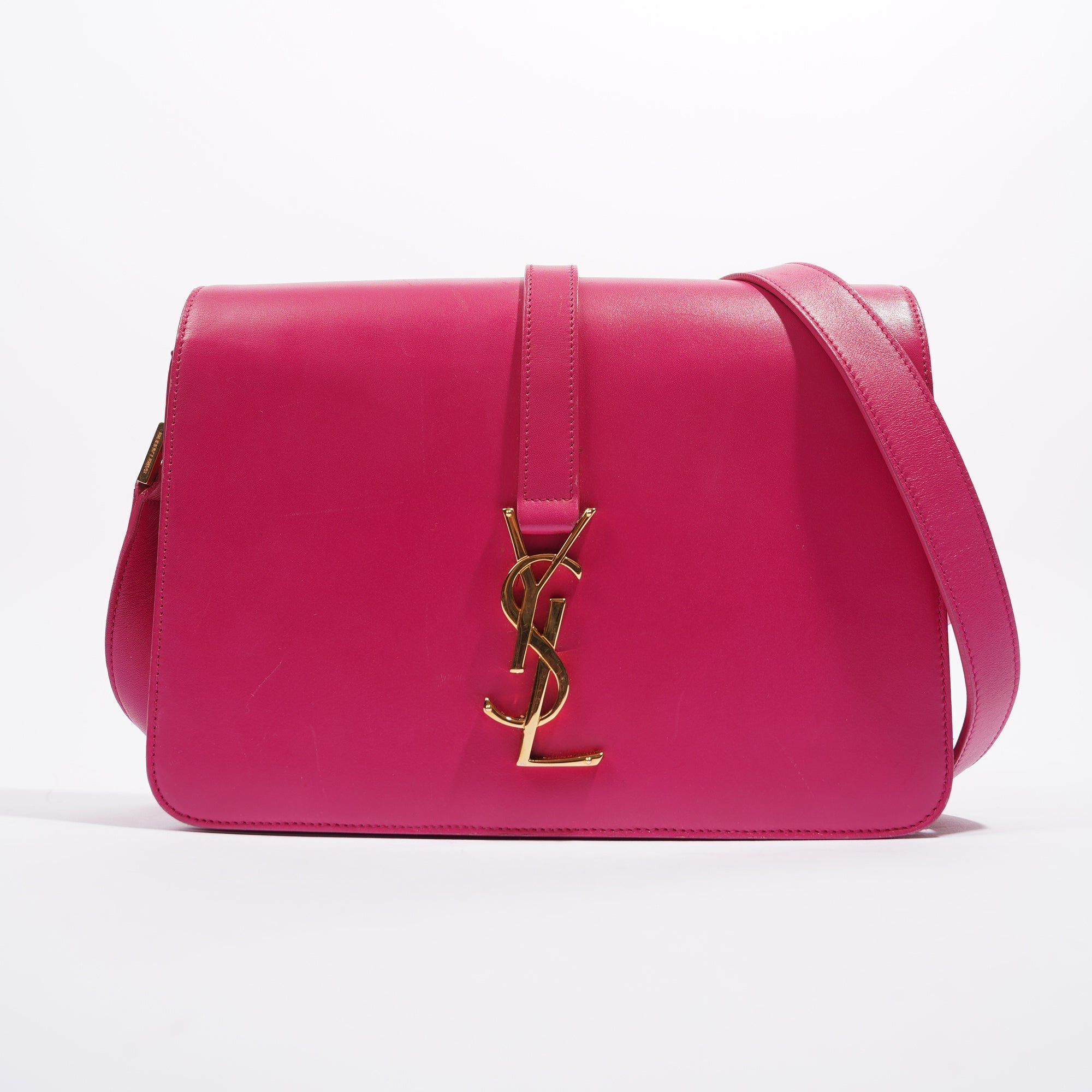 Saint Laurent Womens Universite Bag Pink / Gold