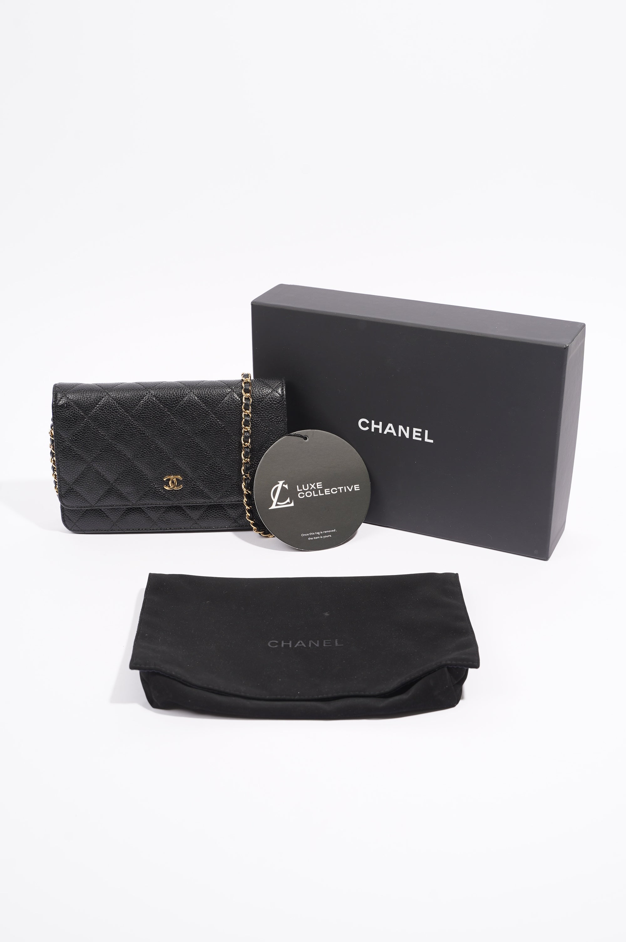 Chanel Womens Wallet On Chain Black Caviar