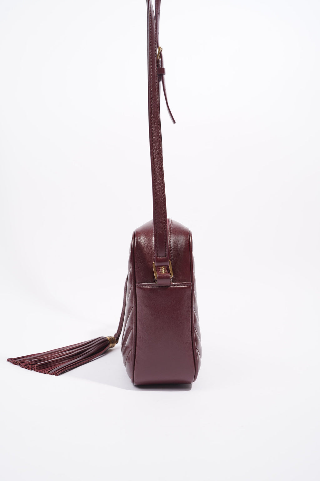 Saint Laurent Womens Lou Camera Bag Burgundy