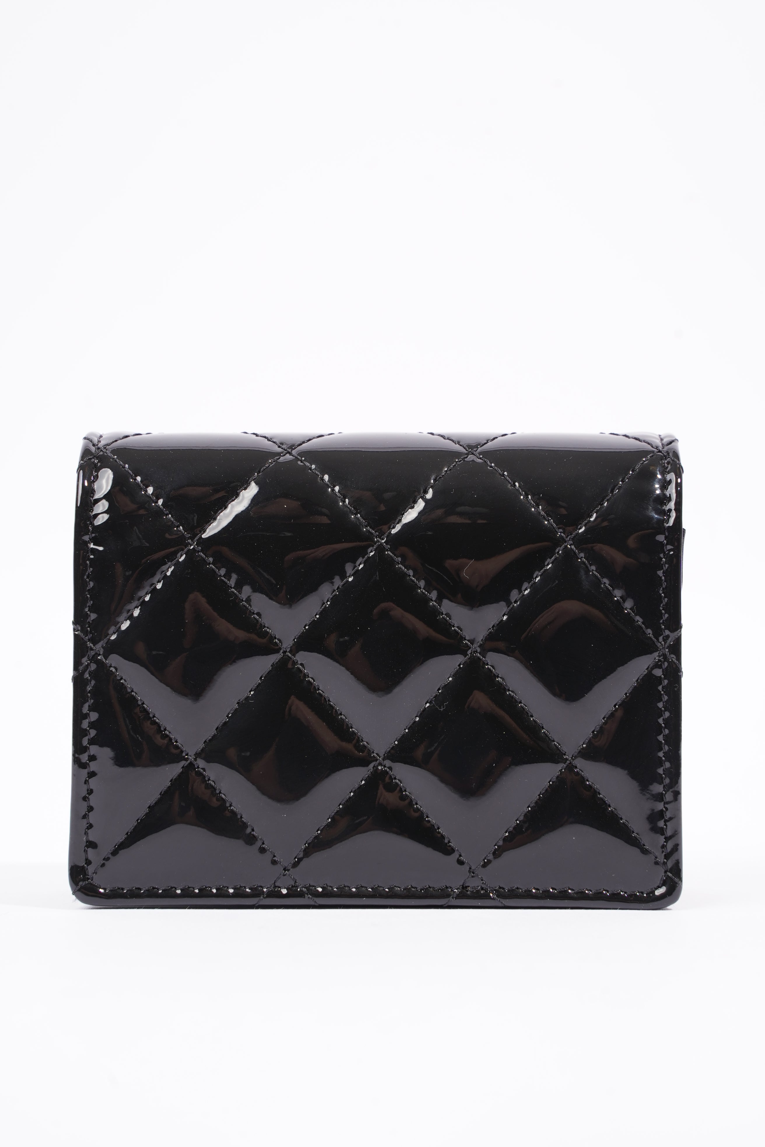 Chanel Wallet on Chain Black Patent Micro
