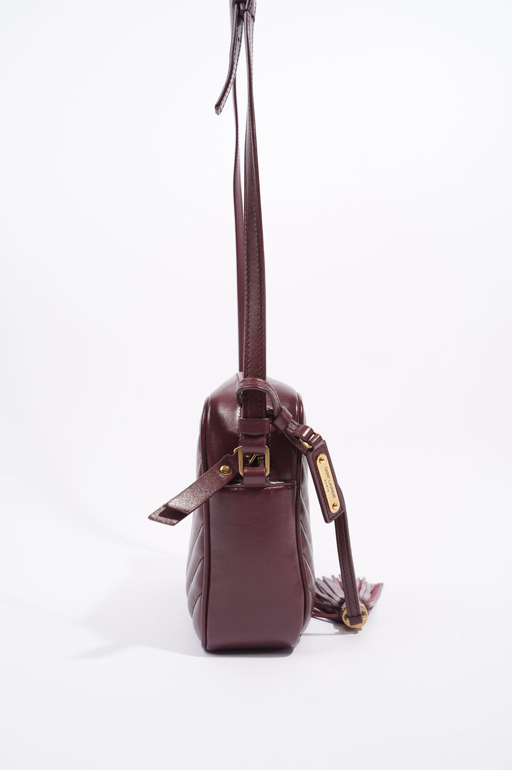 Saint Laurent Womens Lou Camera Bag Burgundy