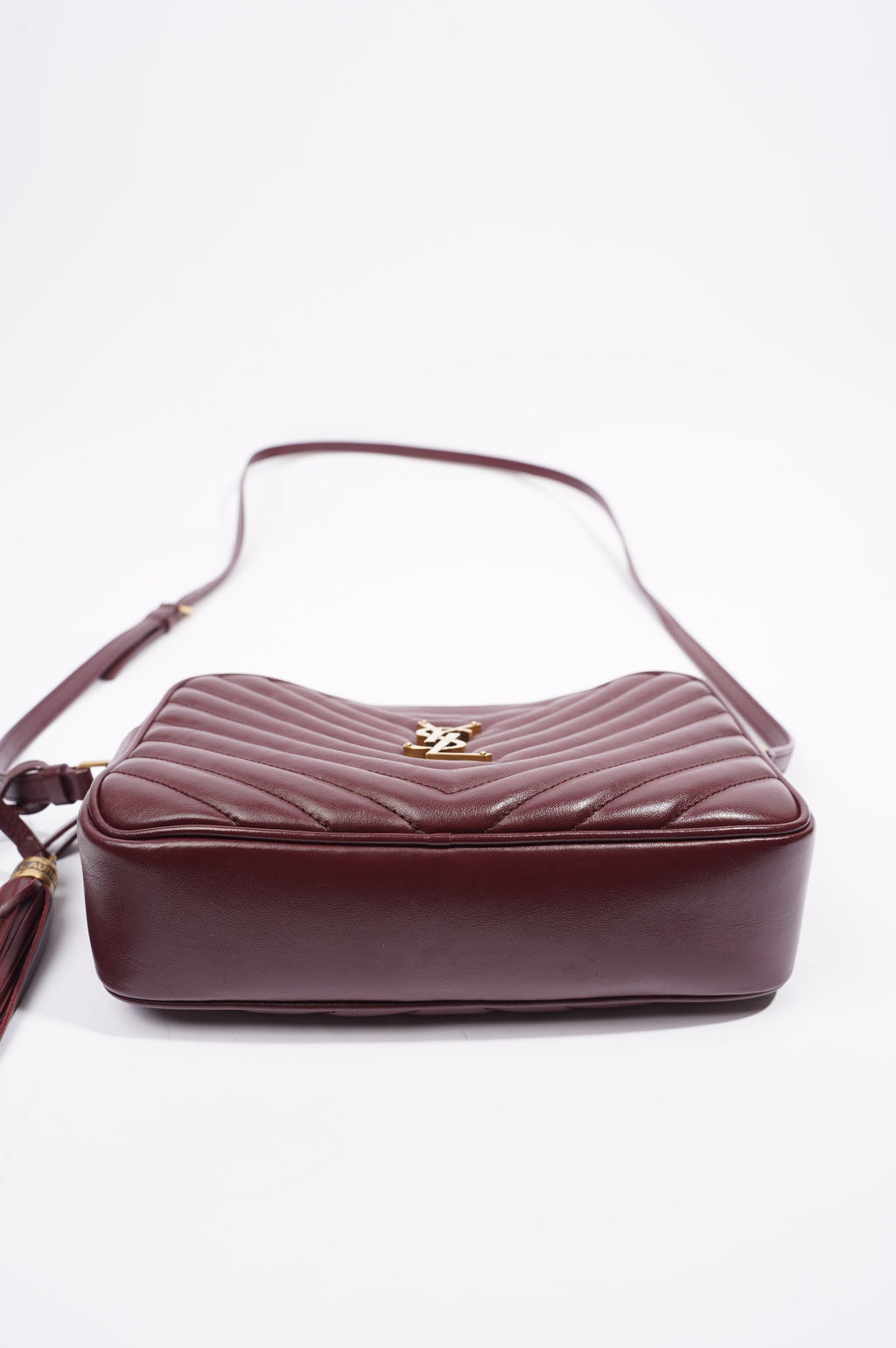 Saint Laurent Womens Lou Camera Bag Burgundy