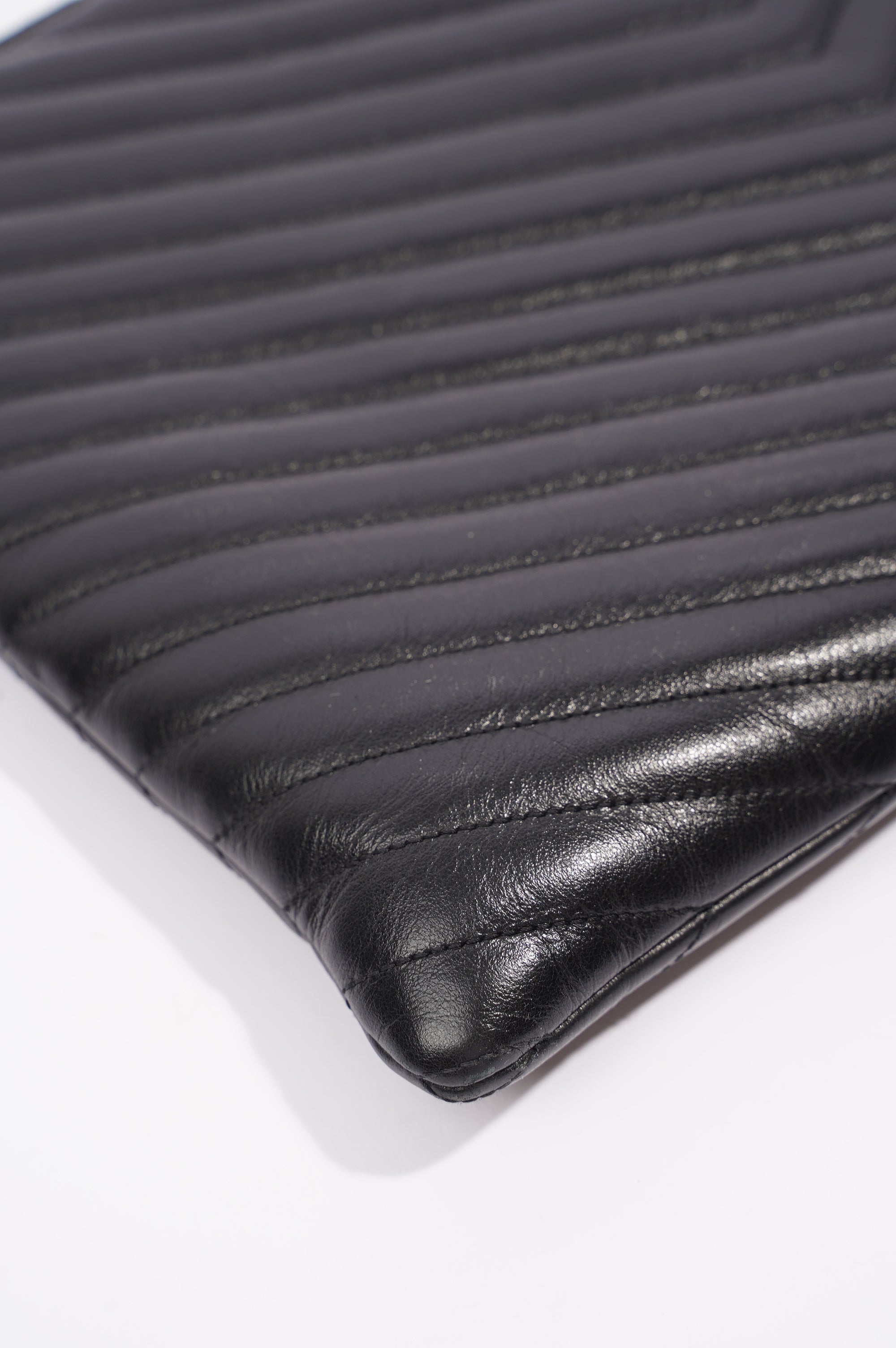 Saint Laurent Womens Pouch Black / Gold Large