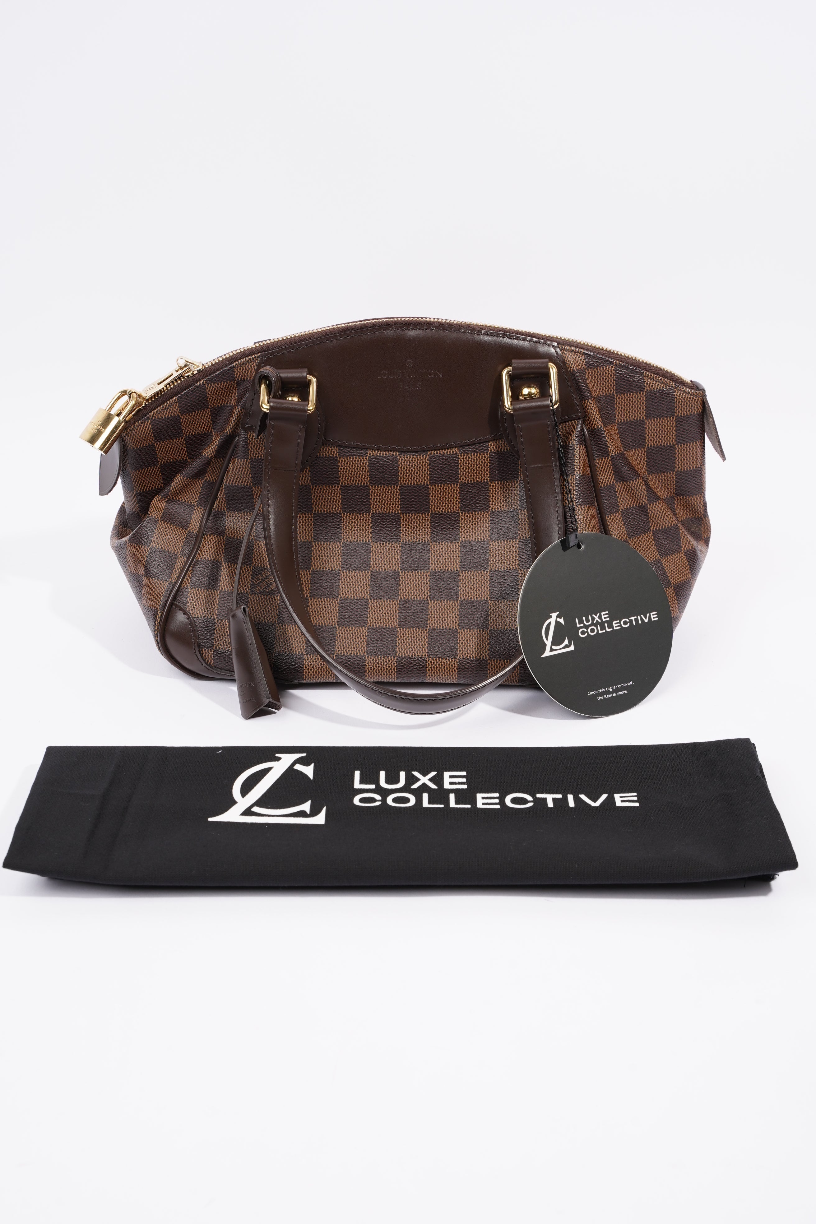 Louis Vuitton Womens Verona Bag Damier Ebene Canvas PM