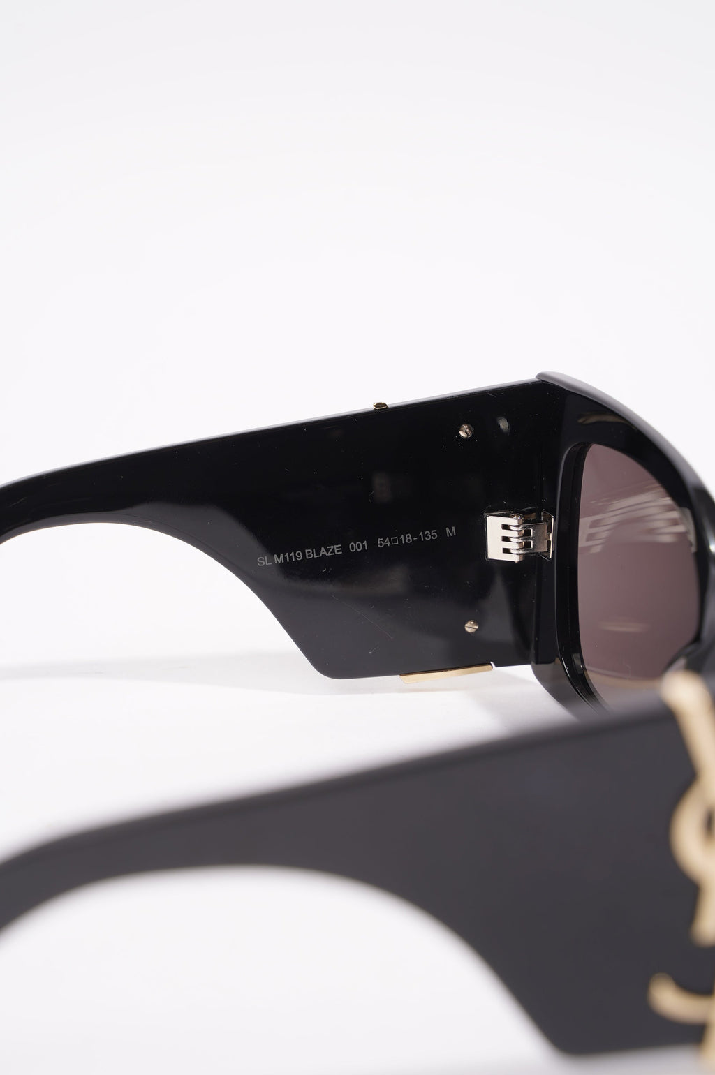 Saint Laurent Womens Blaze Sunglasses Black Acetate 135