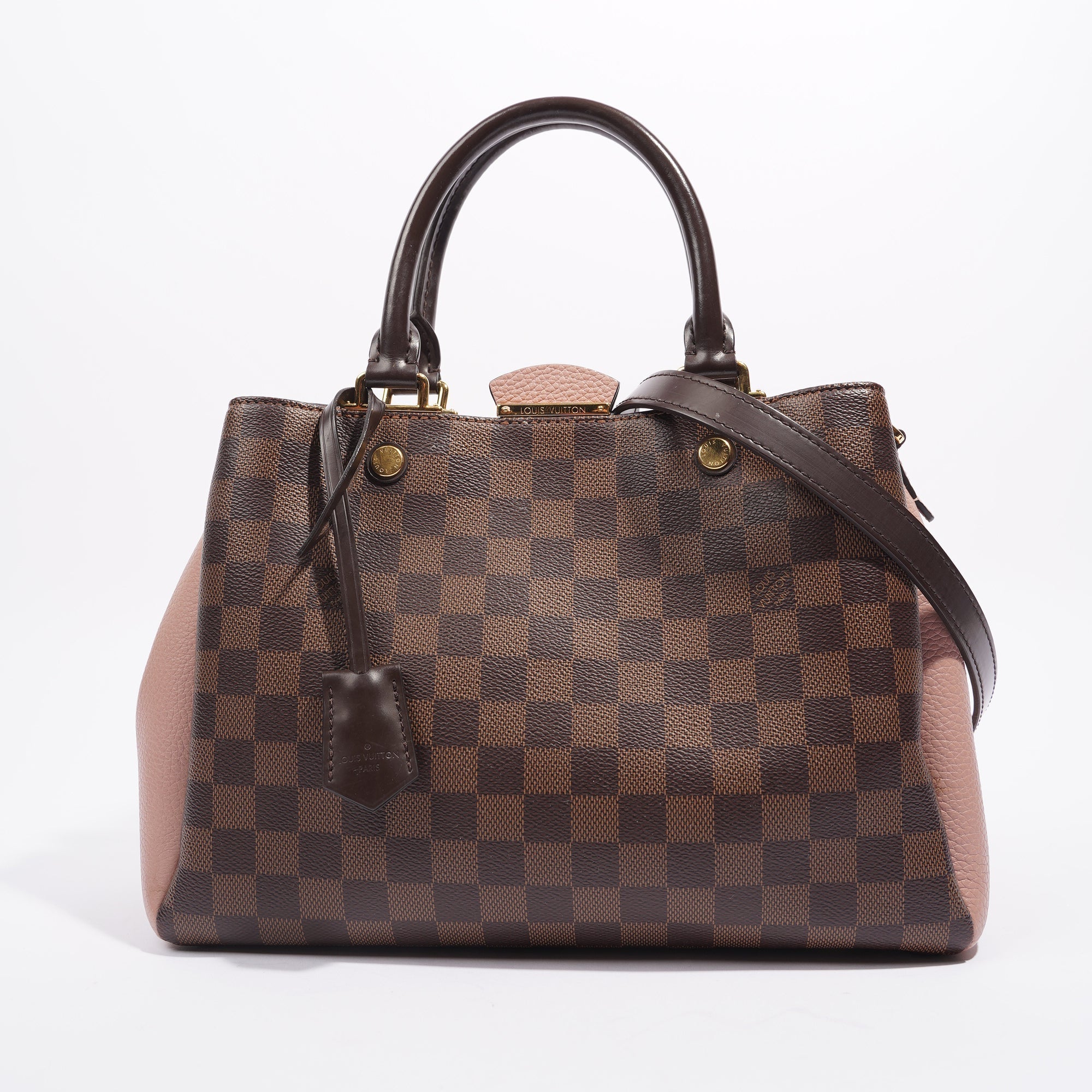 Louis Vuitton Womens Brittany Handbag Damier Ebene / Rose