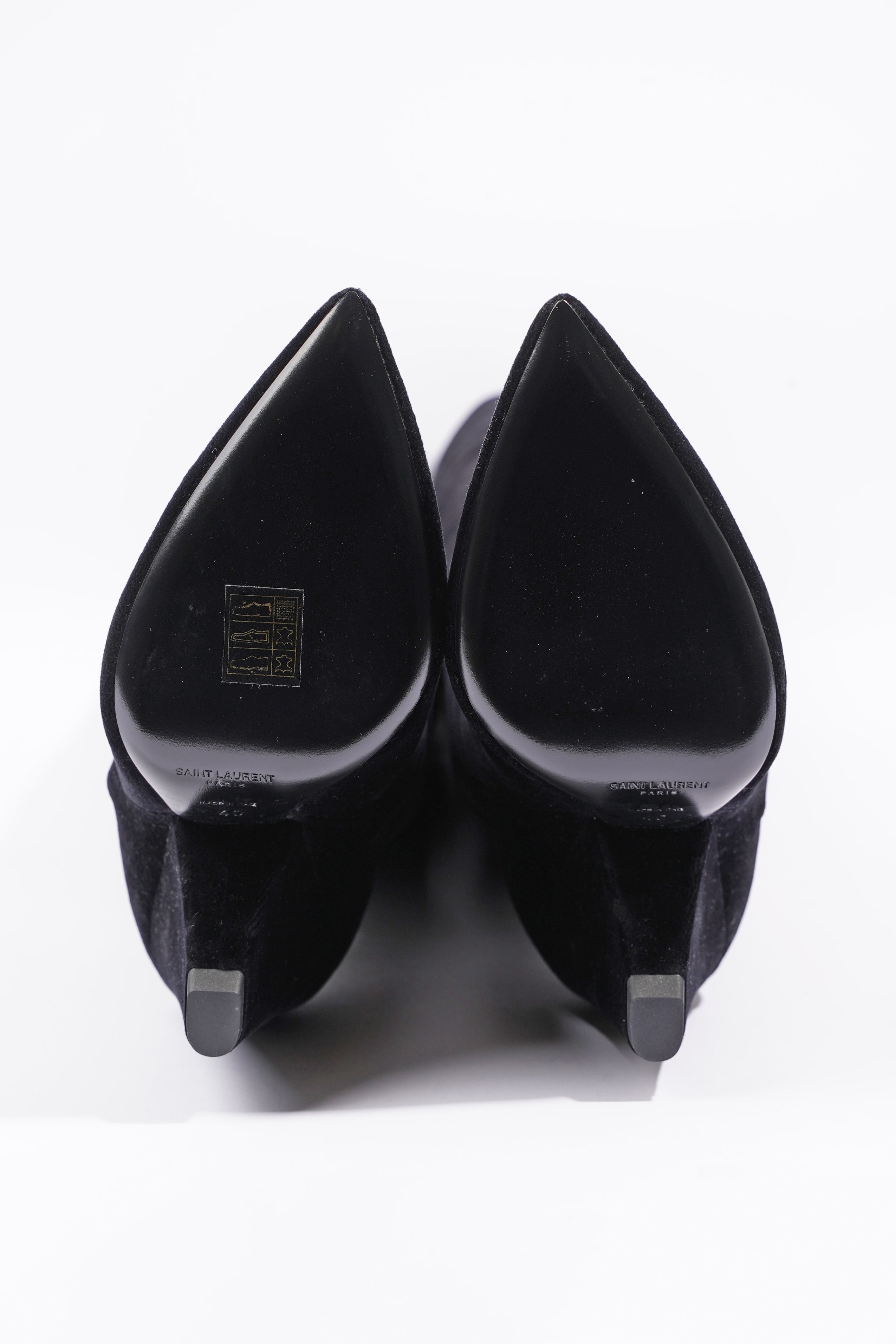 Saint Laurent Womens Niki Boot 105 Black Velvet EU 40 / UK 7