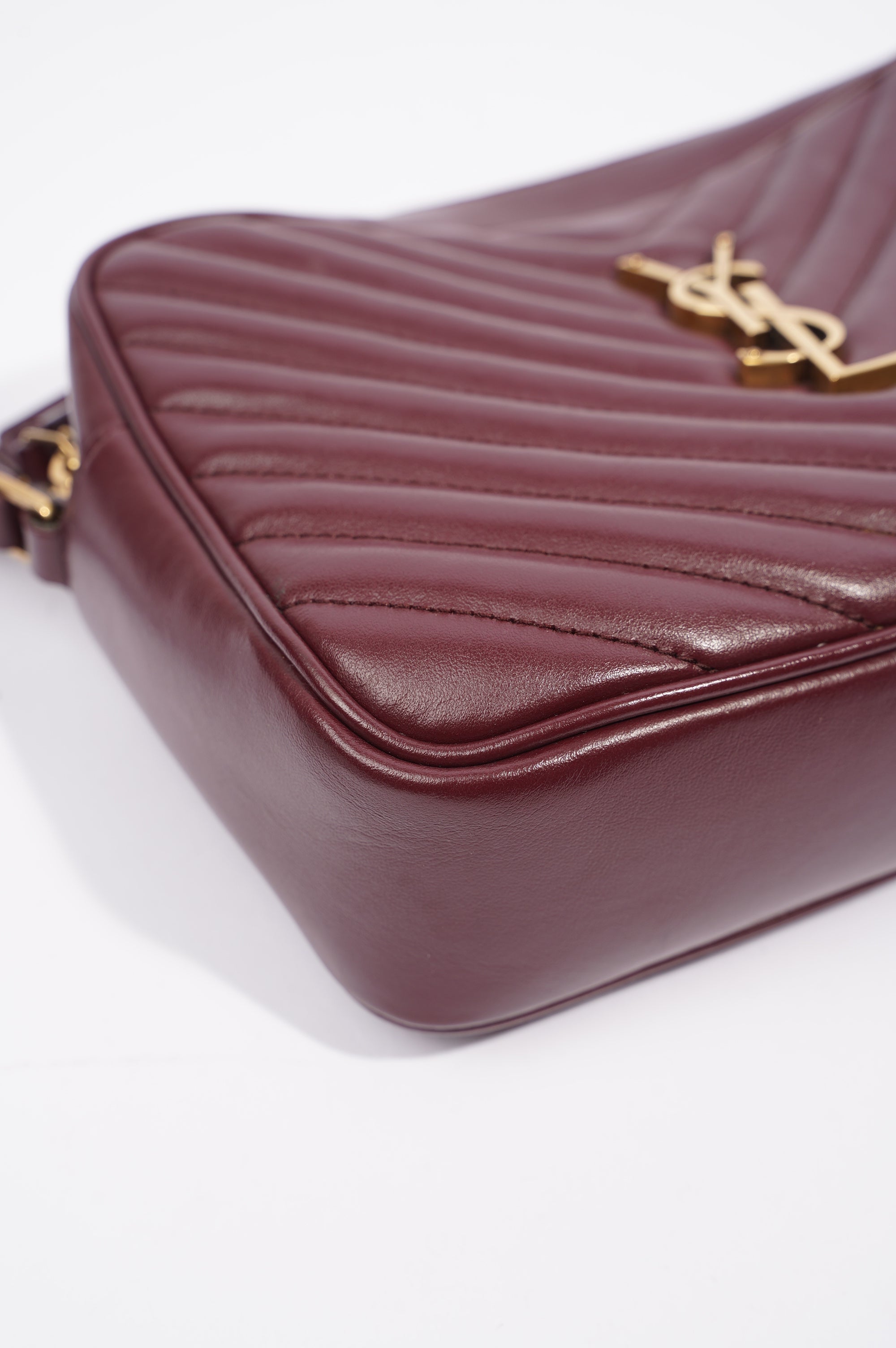 Saint Laurent Womens Lou Camera Bag Burgundy