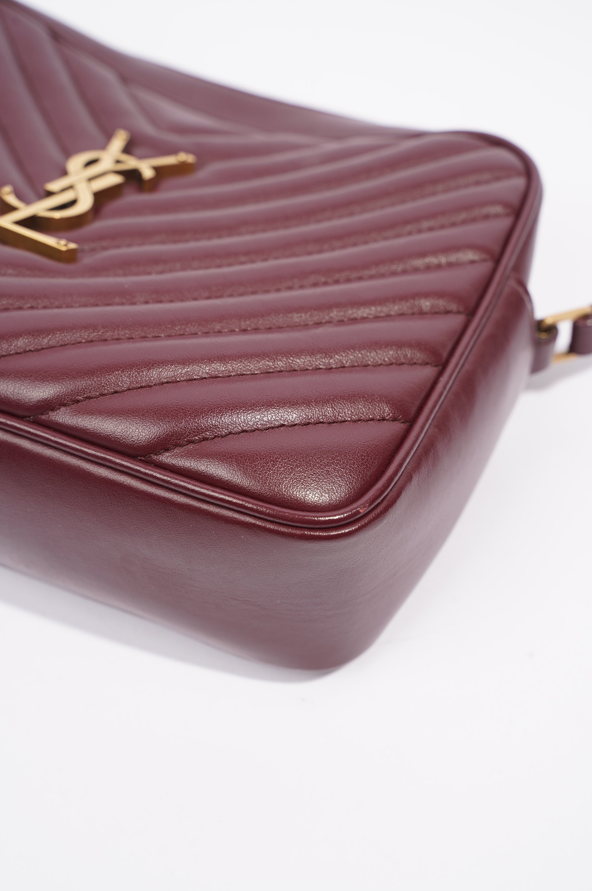 Saint Laurent Womens Lou Camera Bag Burgundy