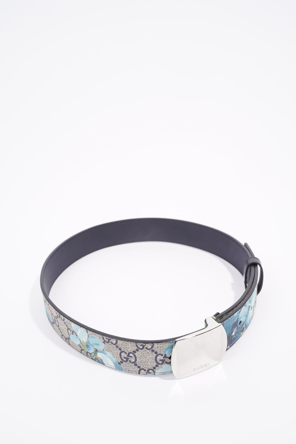 Gucci Womens GG Bloom Belt Beige / Blue 75cm / 30"