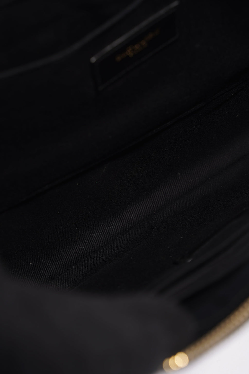 Saint Laurent Womens Pouch Black / Gold Large