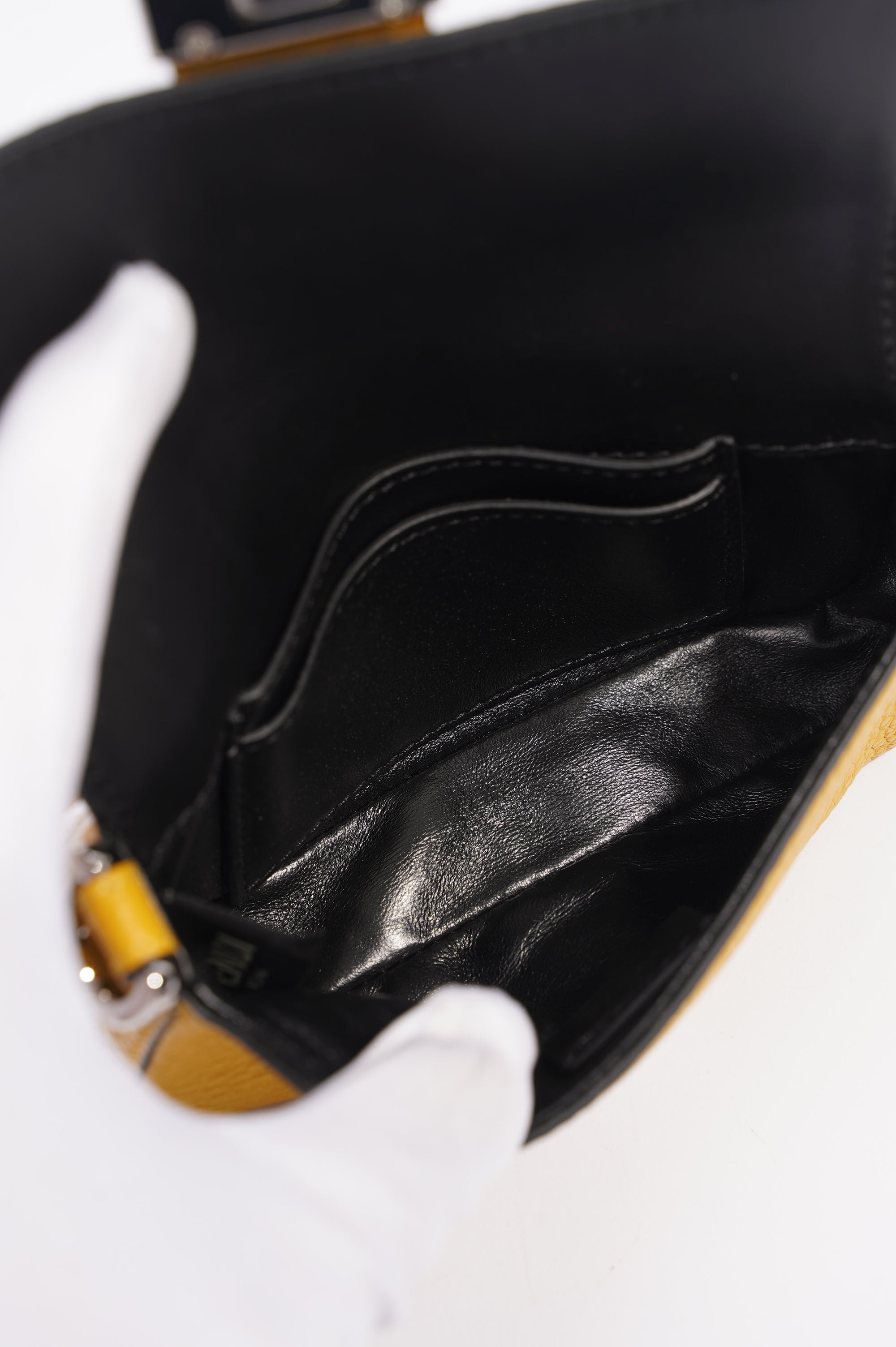 Fendi Womens Micro Baguette Yellow
