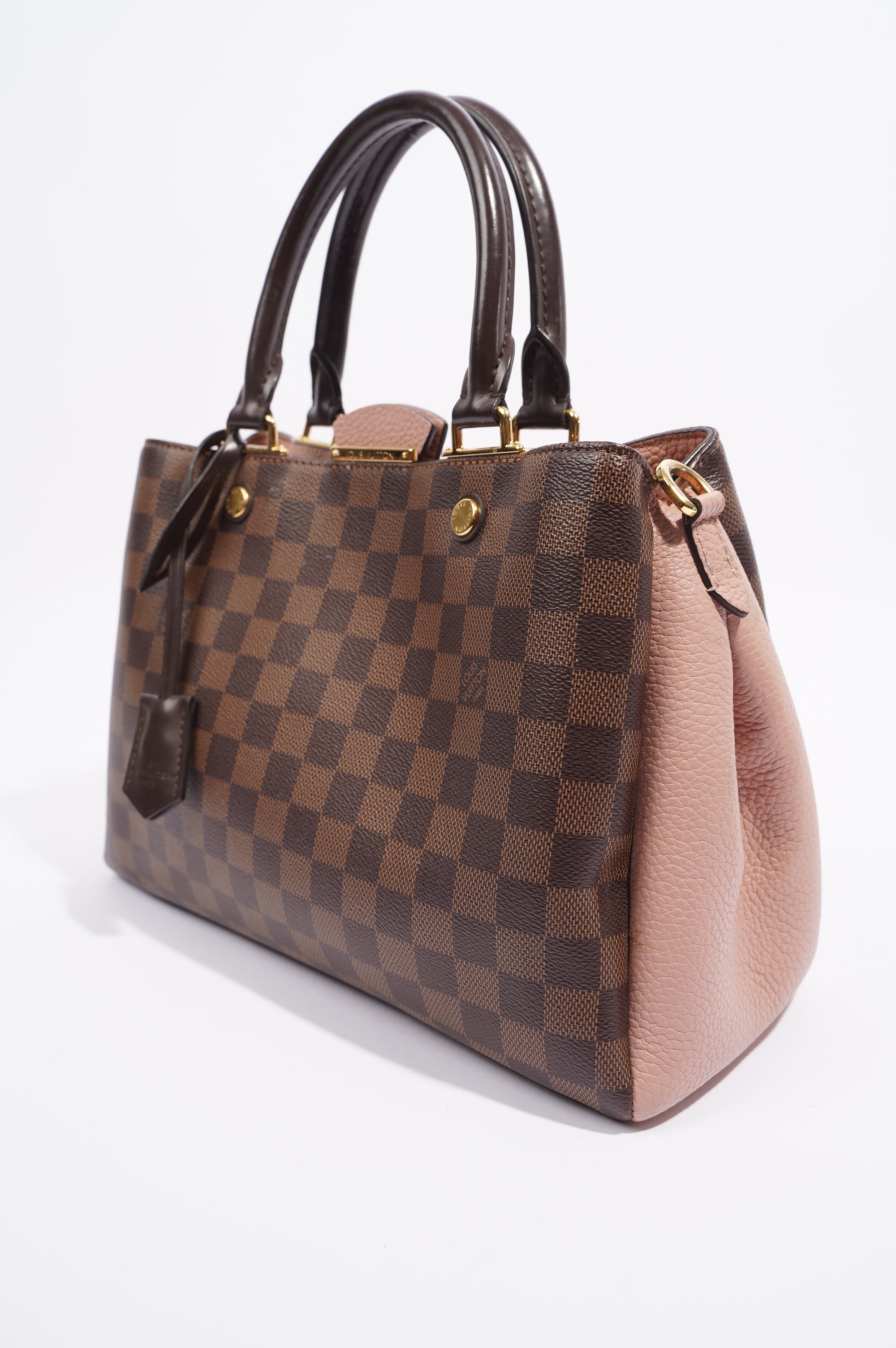 Louis Vuitton Womens Brittany Handbag Damier Ebene / Rose