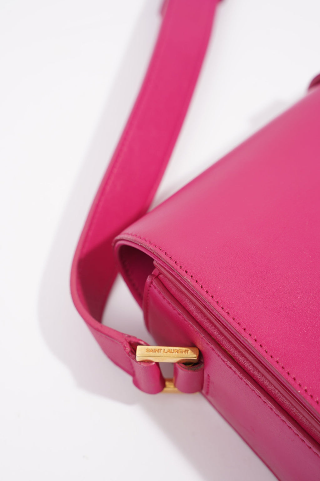 Saint Laurent Womens Universite Bag Pink / Gold