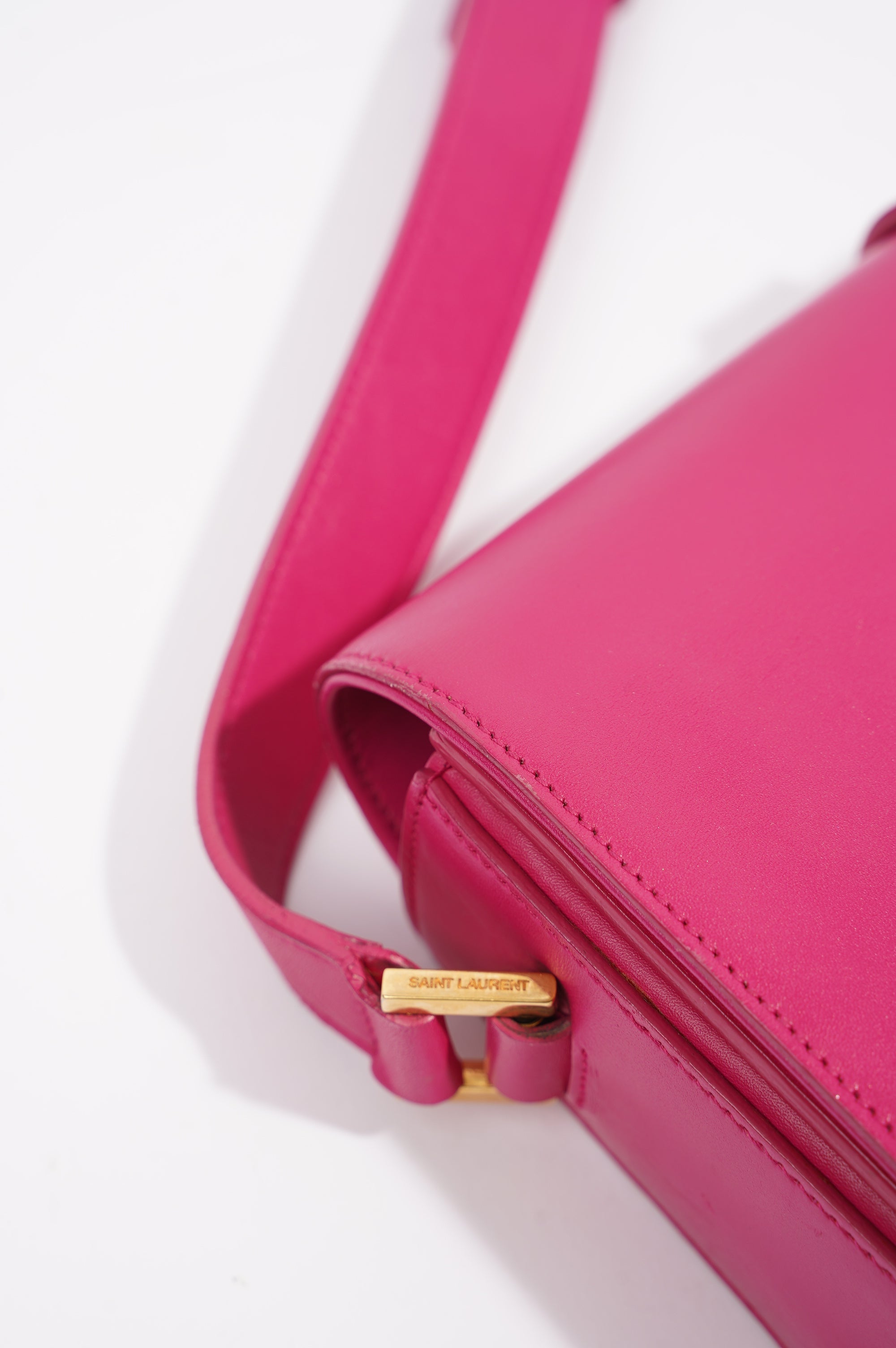 Saint Laurent Womens Universite Bag Pink / Gold