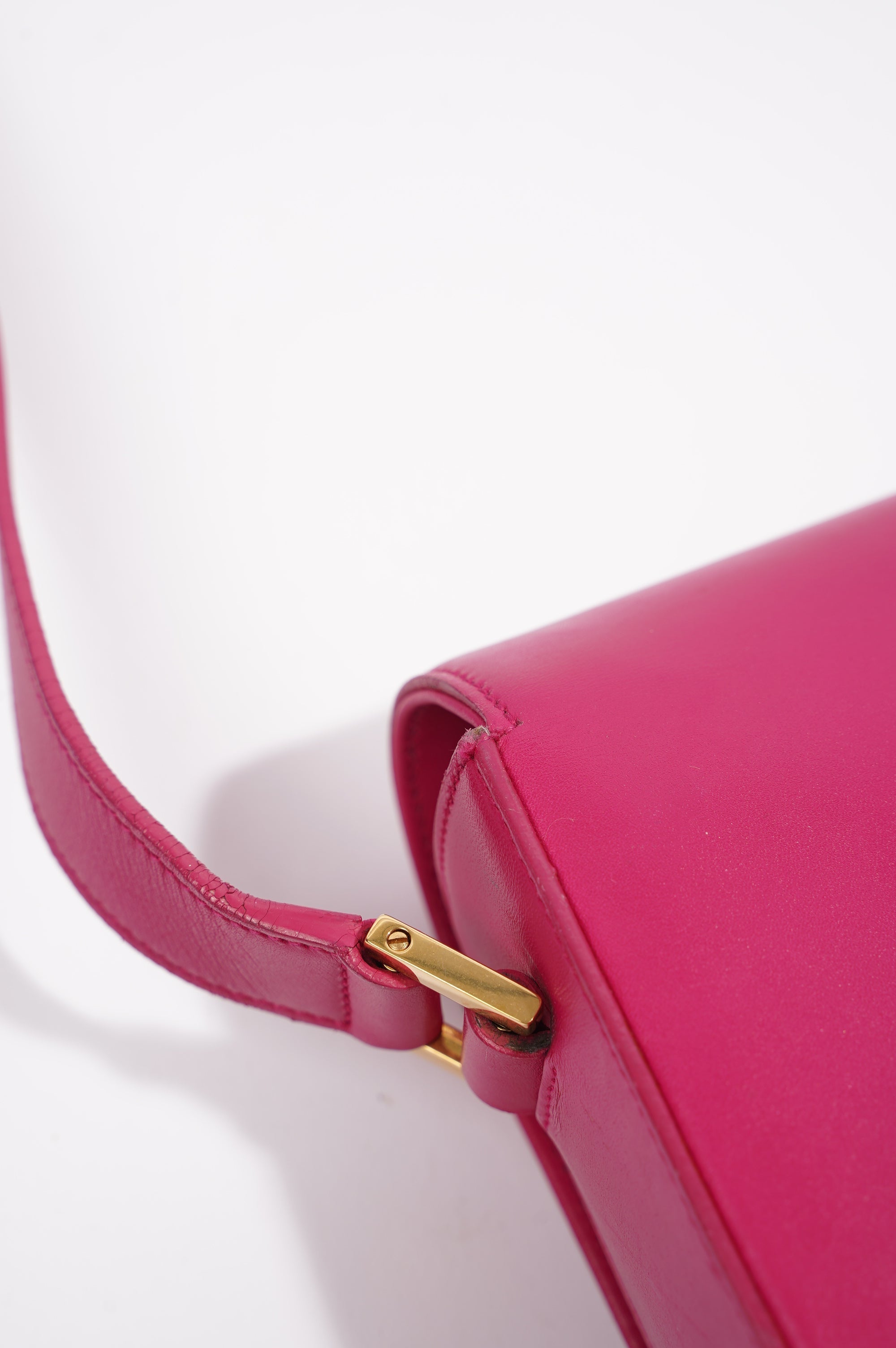 Saint Laurent Womens Universite Bag Pink / Gold