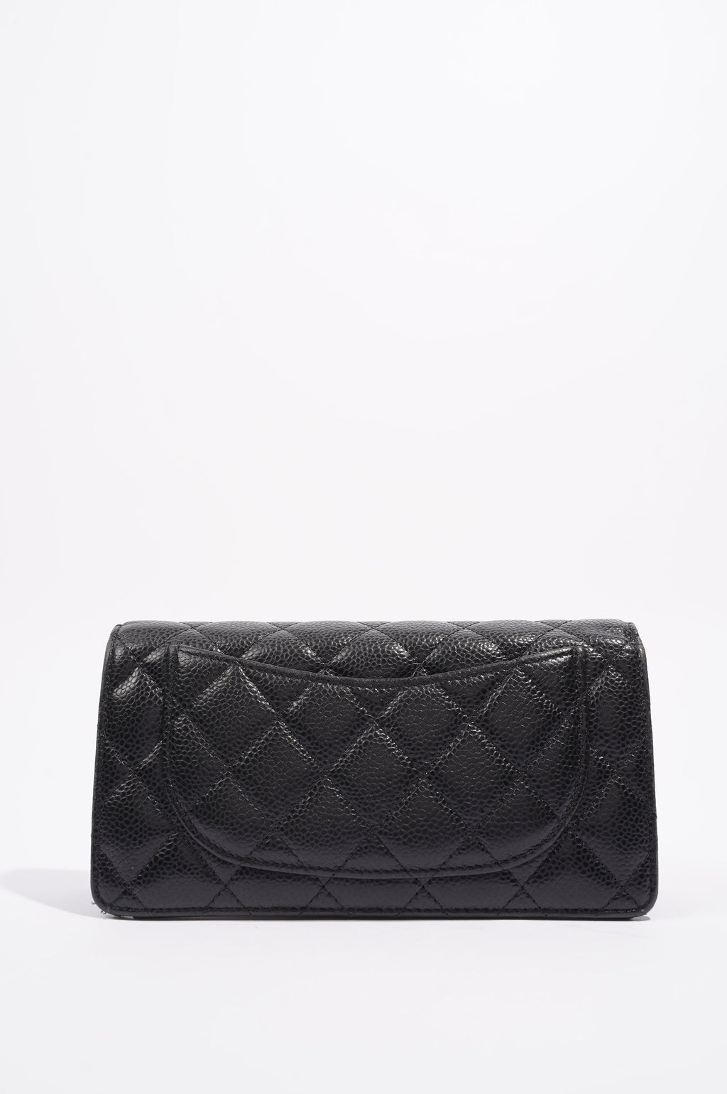 Chanel Womens Caviar Leather Purse Black
