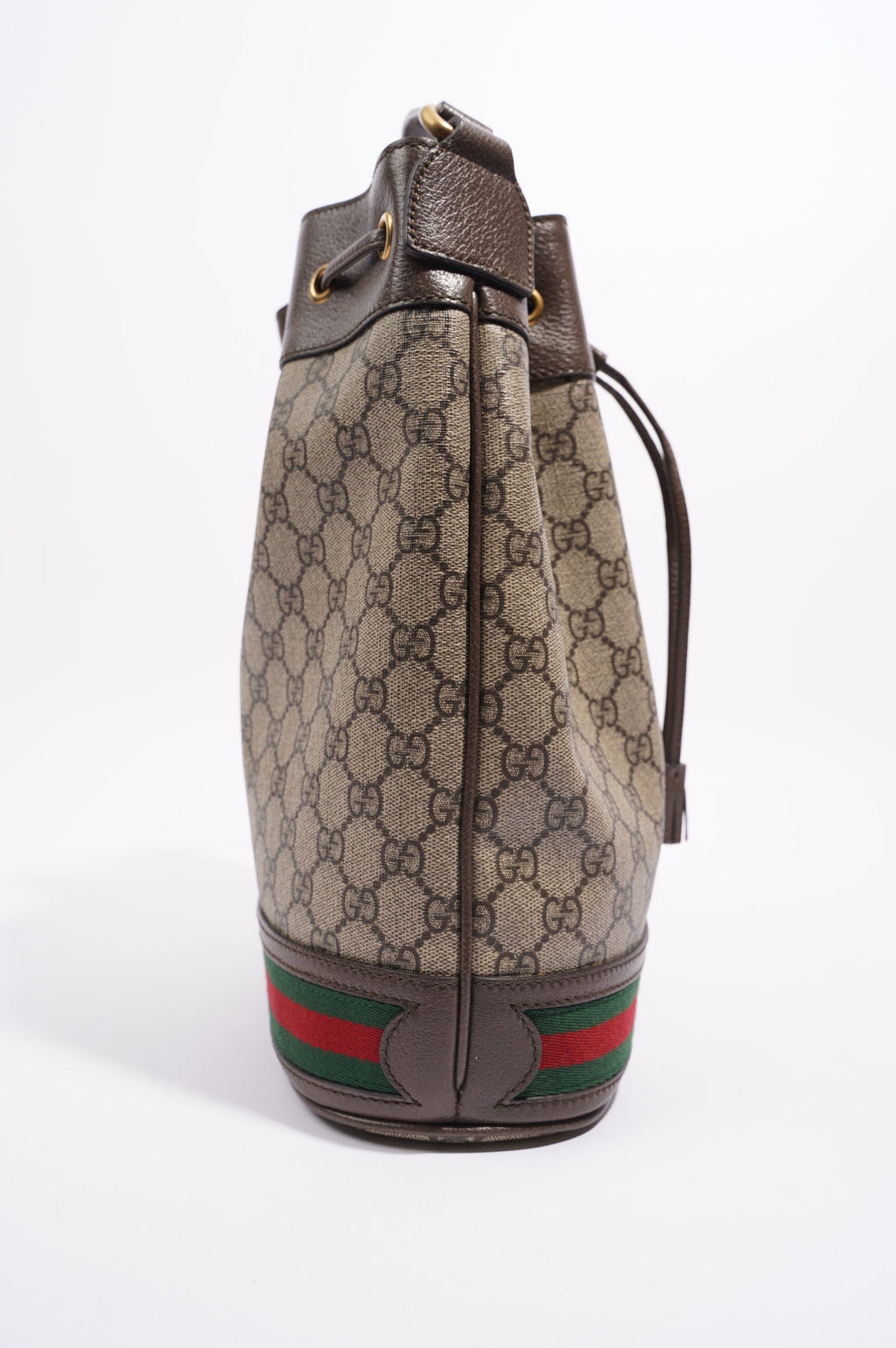 Gucci Womens Ophidia GG Bucket Bag Supreme Large
