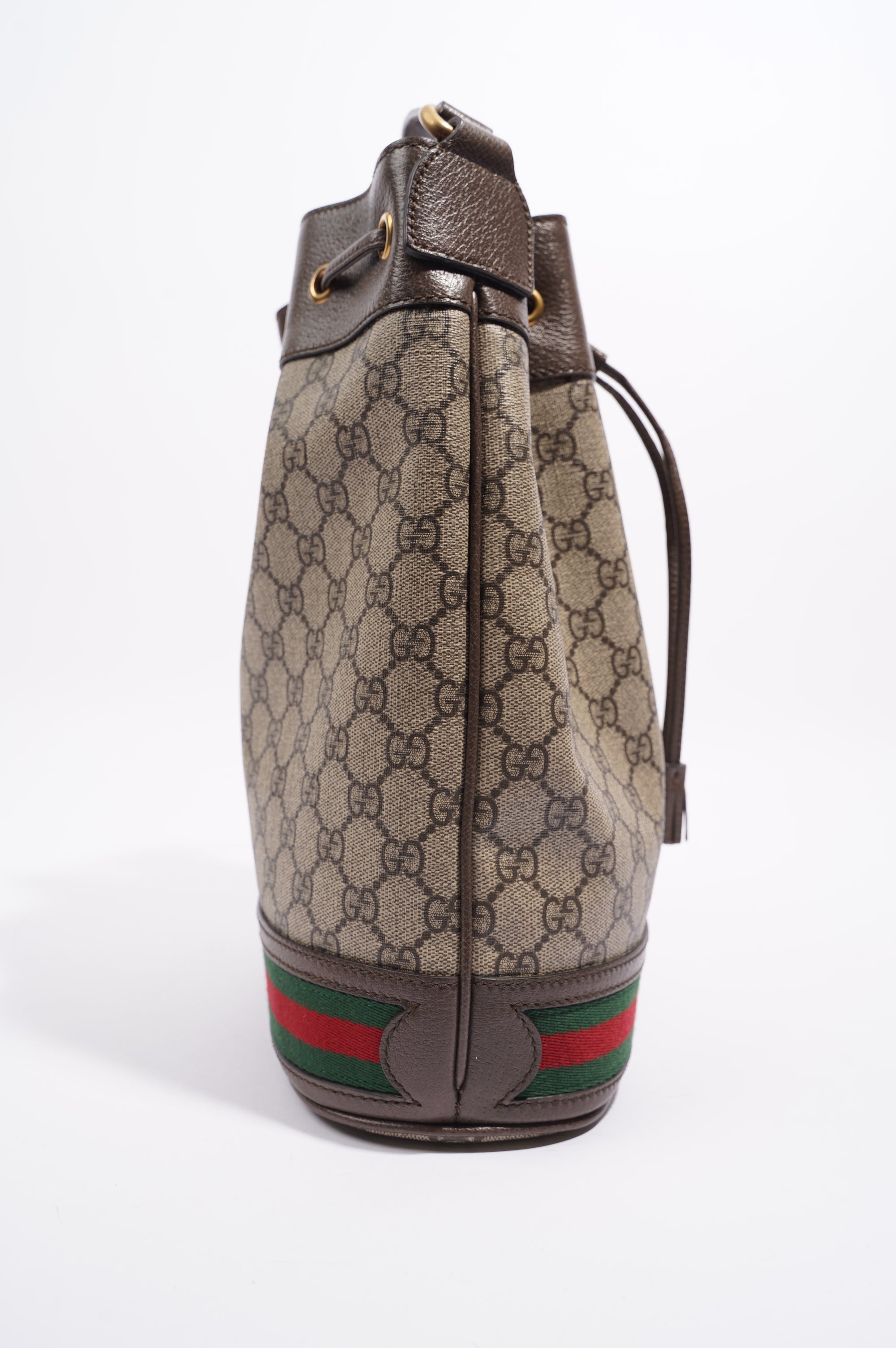 Gucci Womens Ophidia GG Bucket Bag Supreme Large