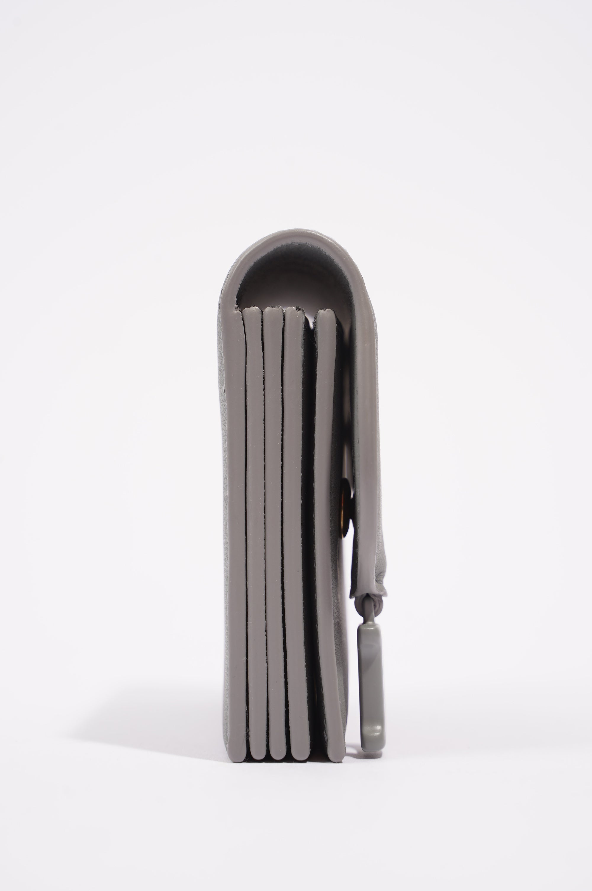Christian Dior Womens Saddle Card Holder Grey
