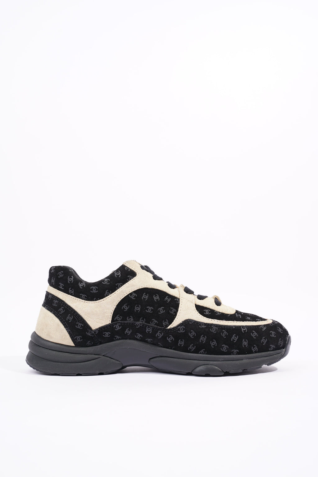 Chanel Womens CC Logo Black / Beige EU 39.5 / UK 6.5