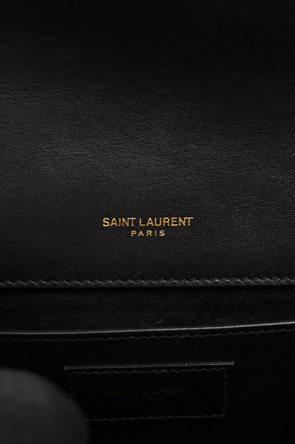 Saint Laurent Womens Kate Tassle Black / Gold Small