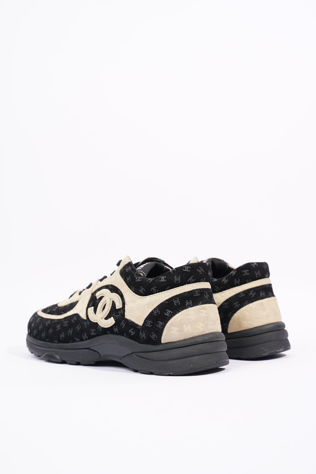 Chanel Womens CC Logo Black / Beige EU 39.5 / UK 6.5