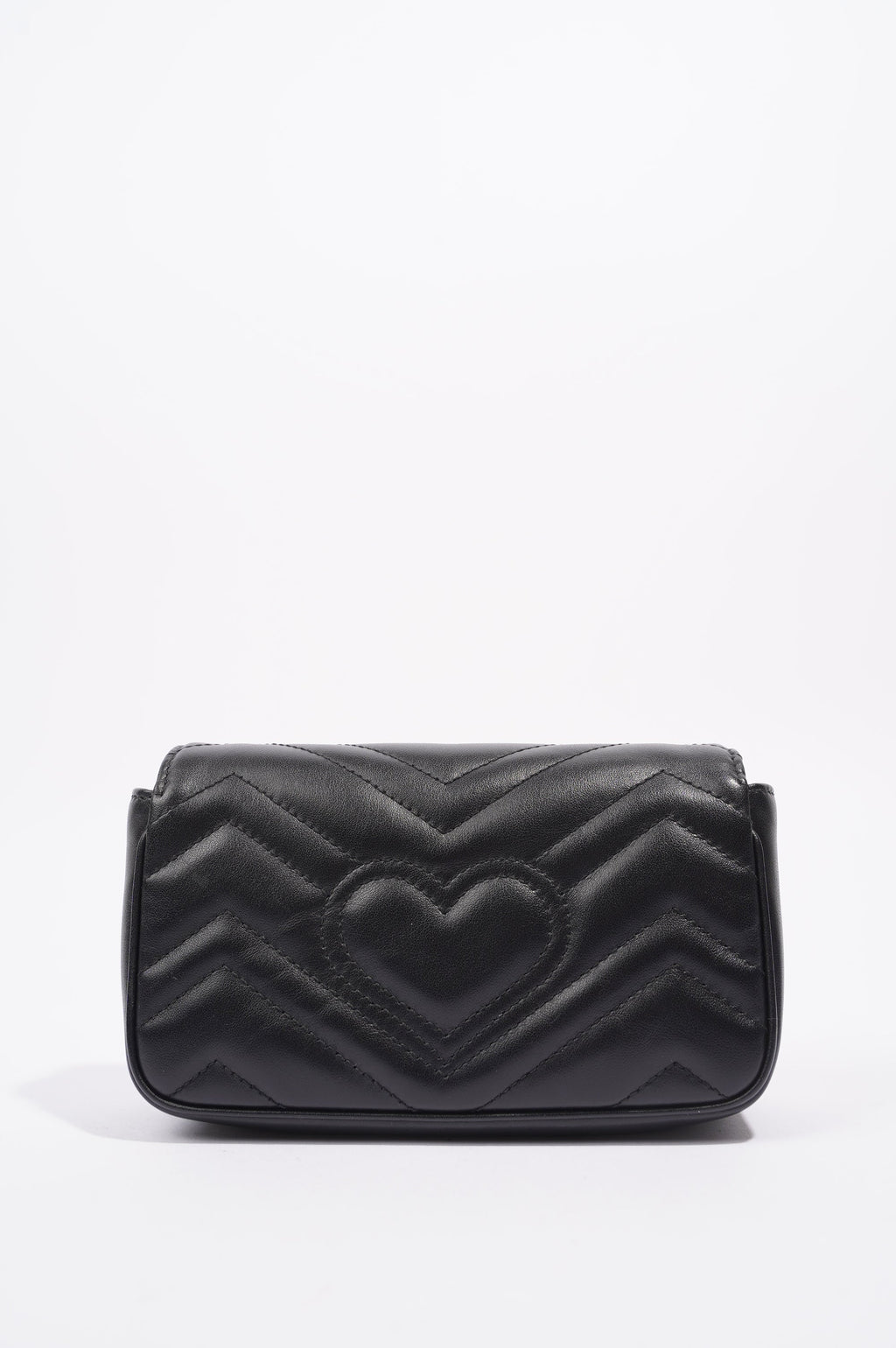 Gucci Womens Marmont Flap Black / Gold Super Mini