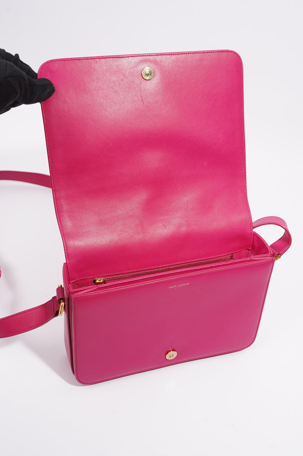 Saint Laurent Womens Universite Bag Pink / Gold