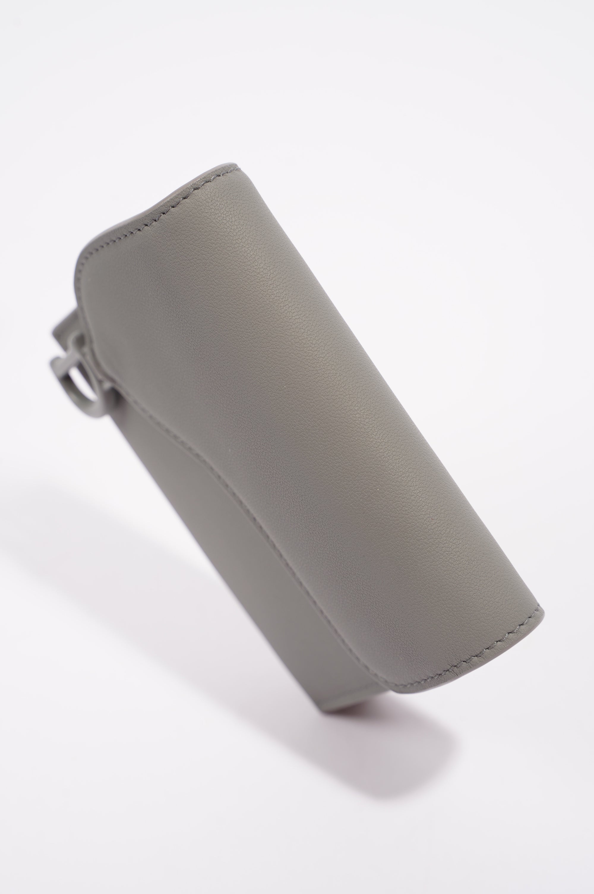 Christian Dior Womens Saddle Card Holder Grey
