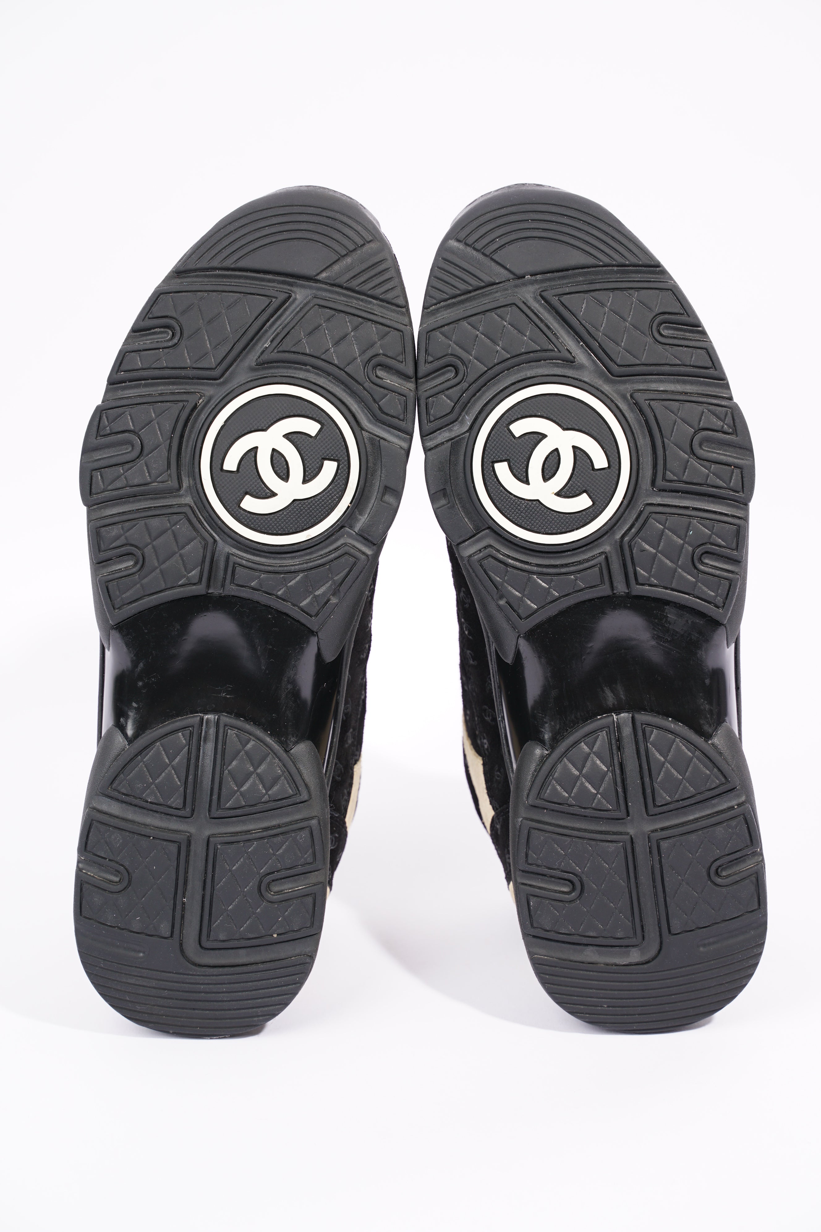 Chanel Womens CC Logo Black / Beige EU 39.5 / UK 6.5