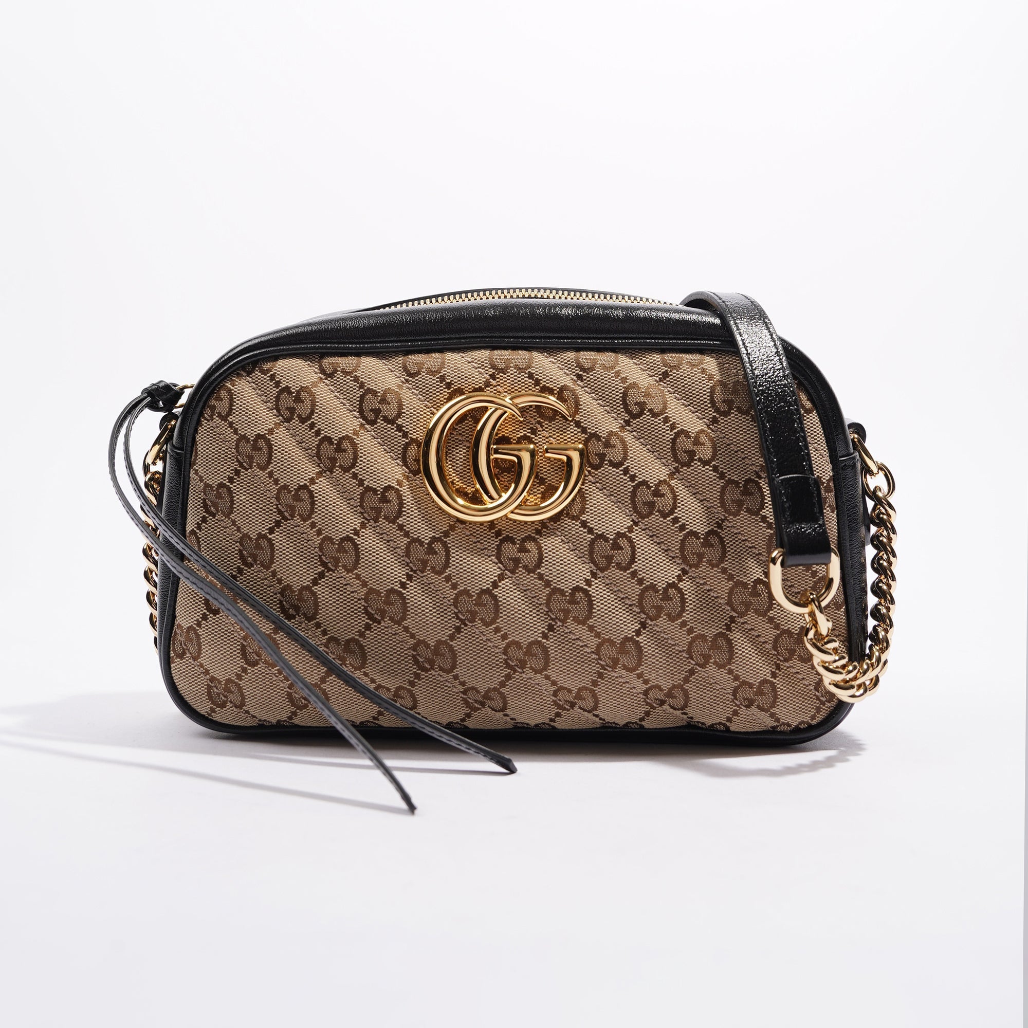 Gucci Womens Marmont Zip Supreme / Gold