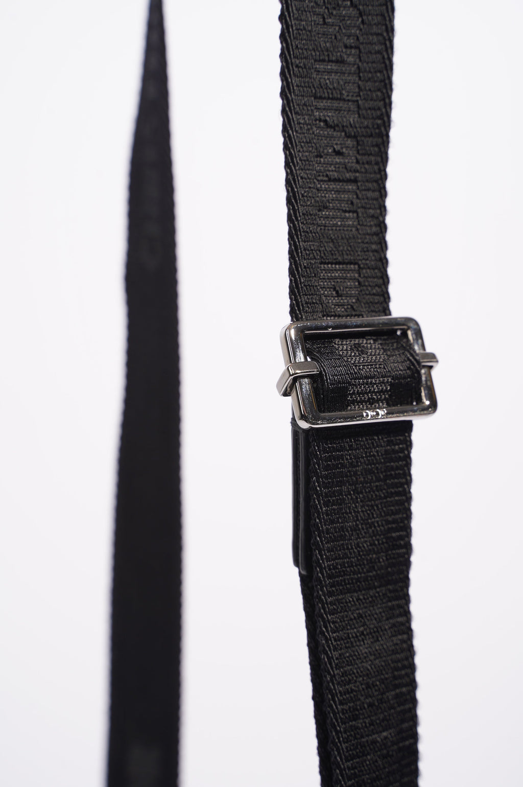 Christian Dior Mens Double Zip Crossbody Black Oblique Canvas