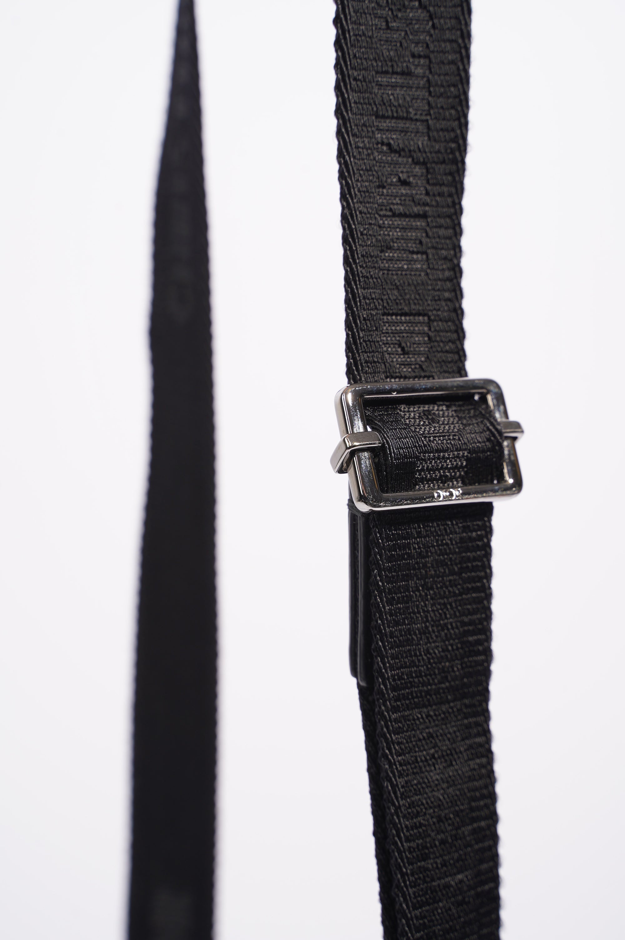 Christian Dior Mens Double Zip Crossbody Black Oblique Canvas