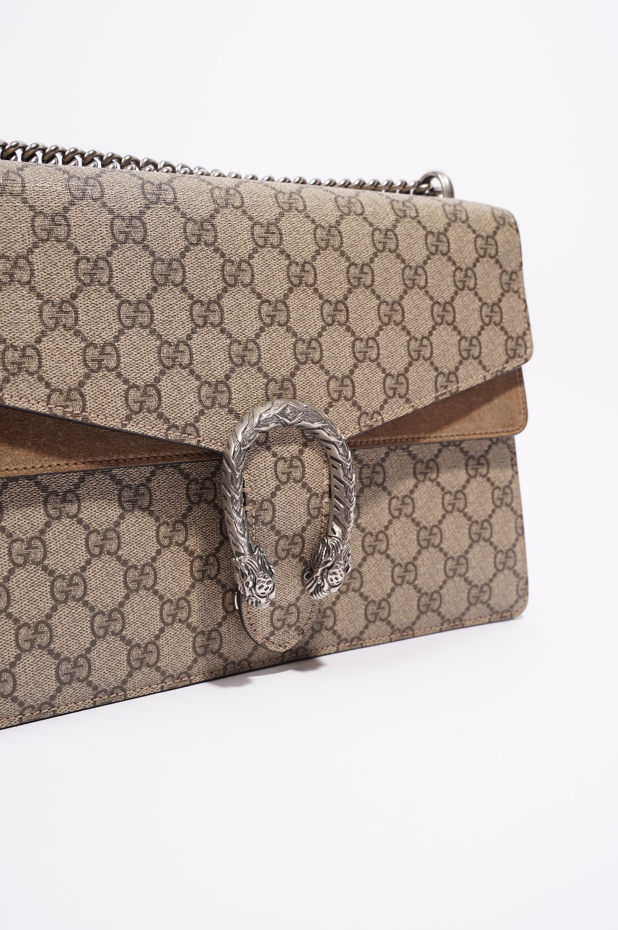 Gucci Womens Dionysus GG Bag Brown Canvas Medium