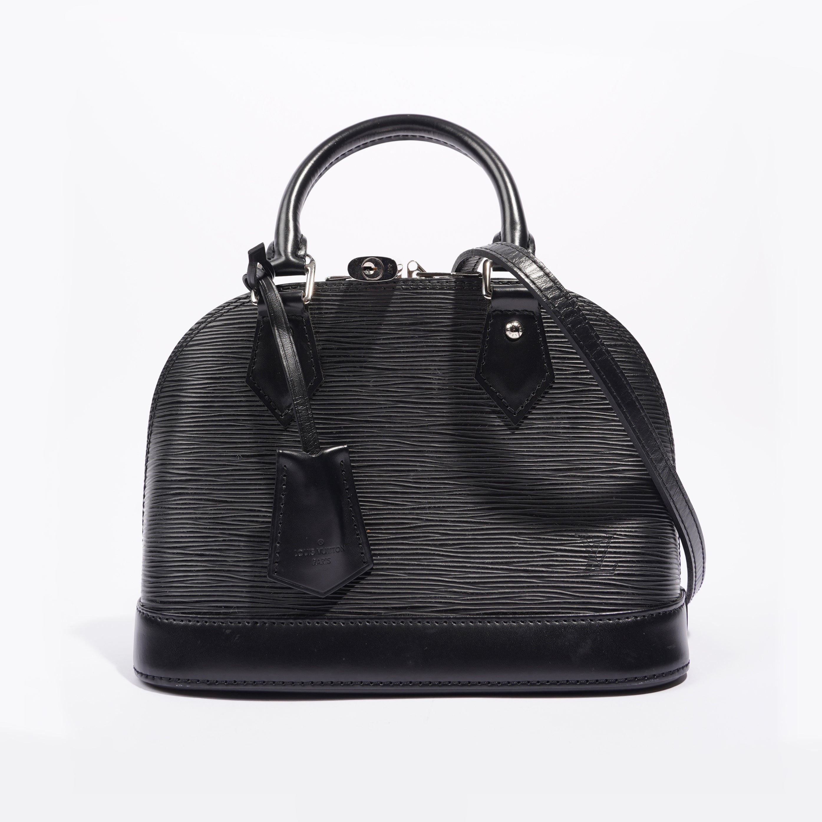 Louis Vuitton Womens Alma Black Epi Leather BB
