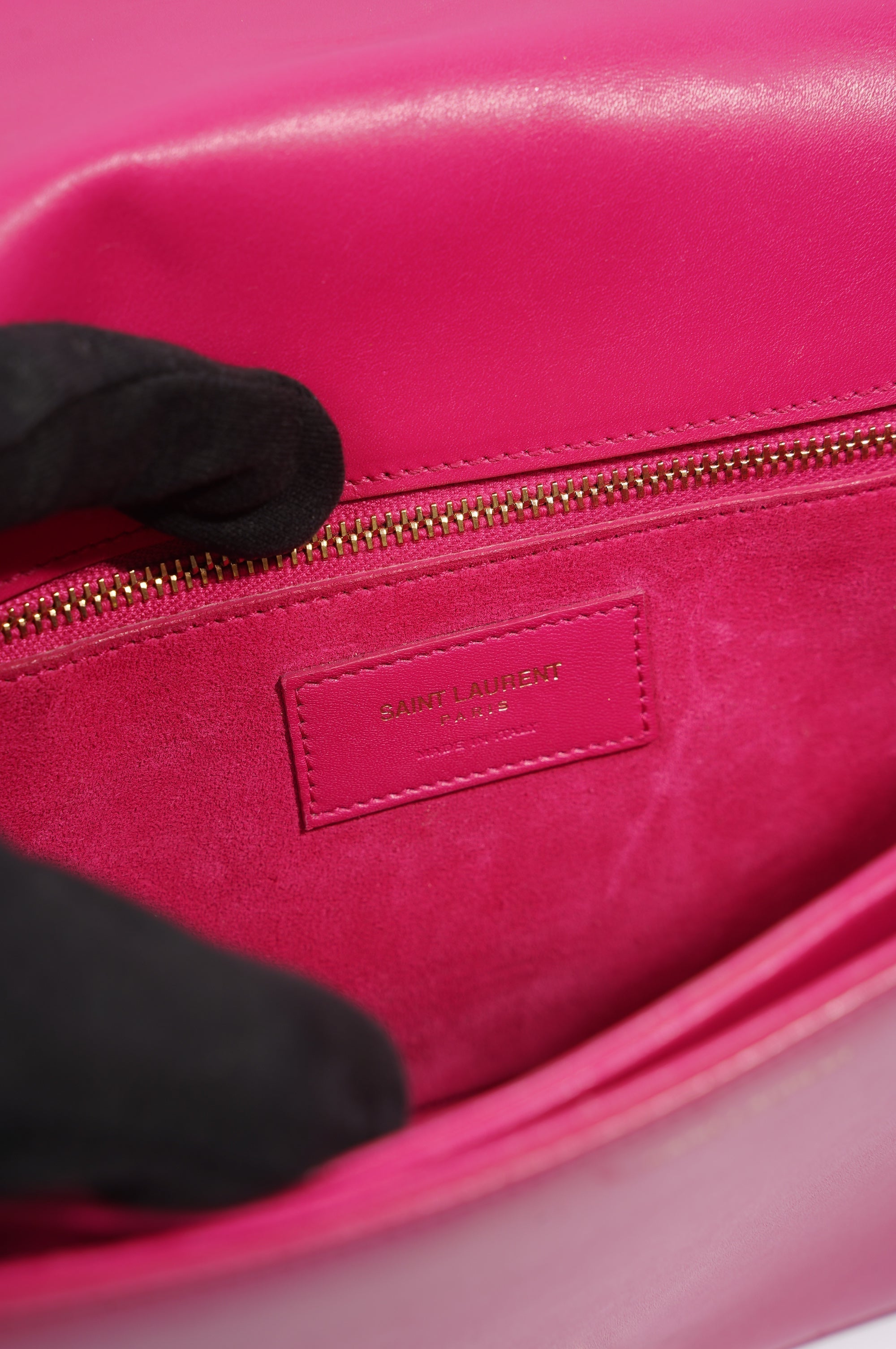 Saint Laurent Womens Universite Bag Pink / Gold
