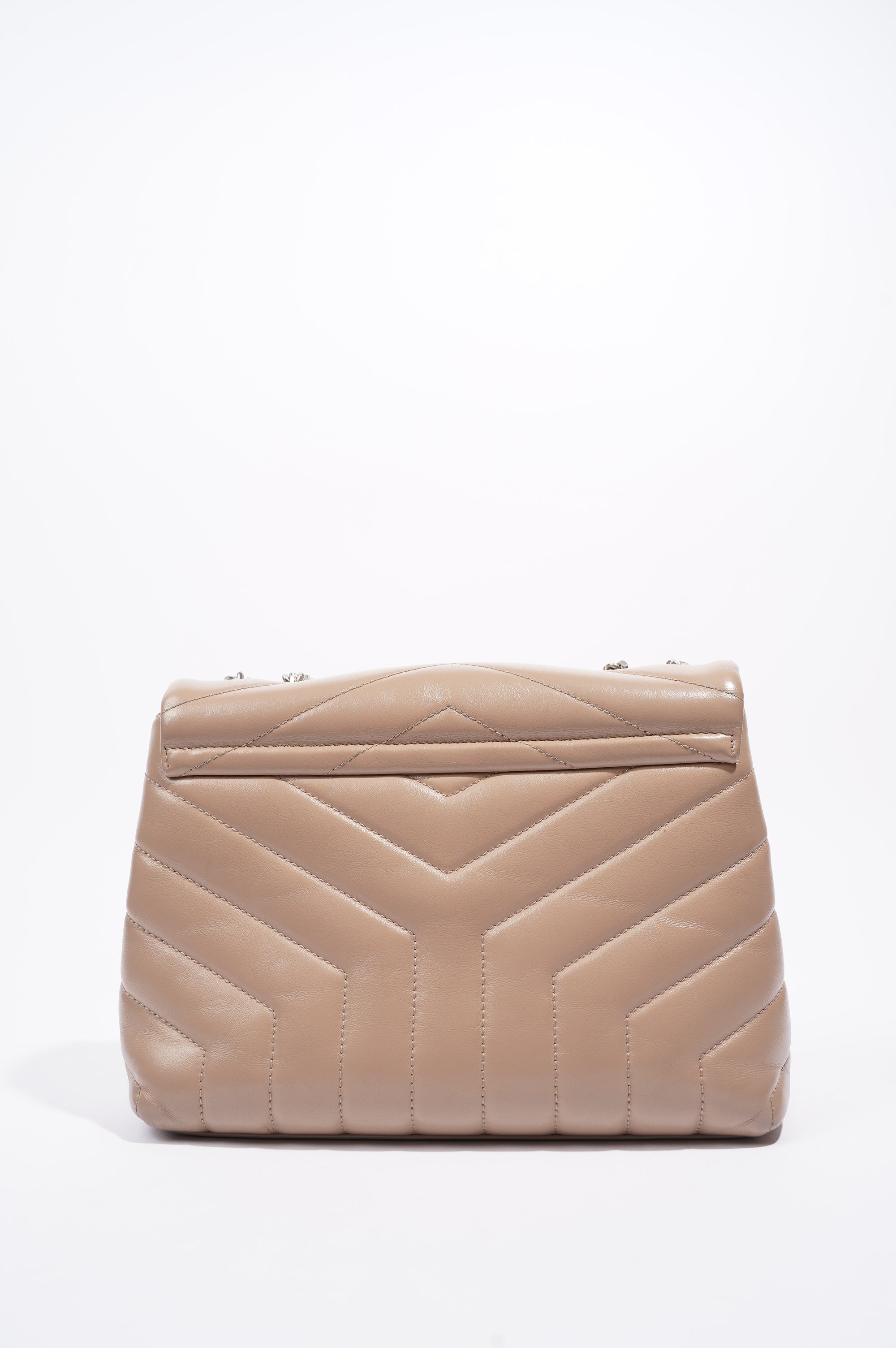 Saint Laurent Womens Lou Lou Dark Beige Small