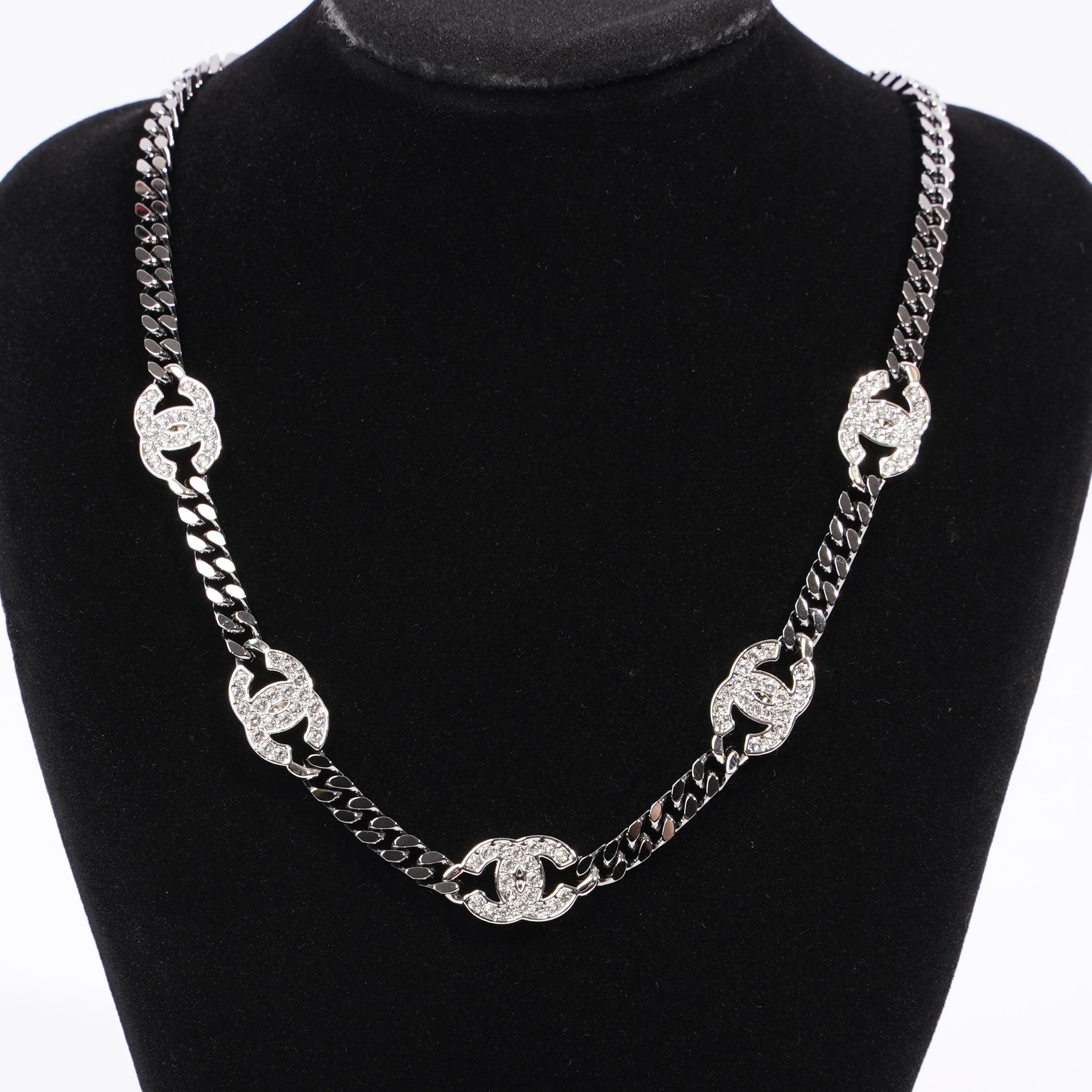 Chanel Womens CC Chocker Gun Metal Finish Base Metal 2021