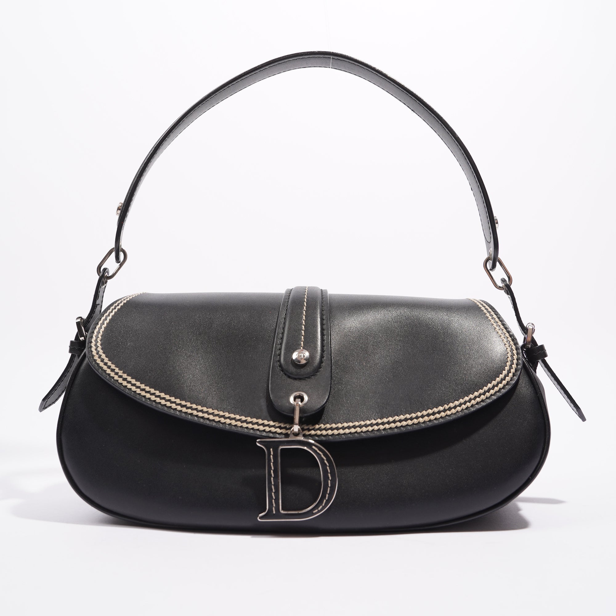 Christian Dior Womens Shoulder Bag Black